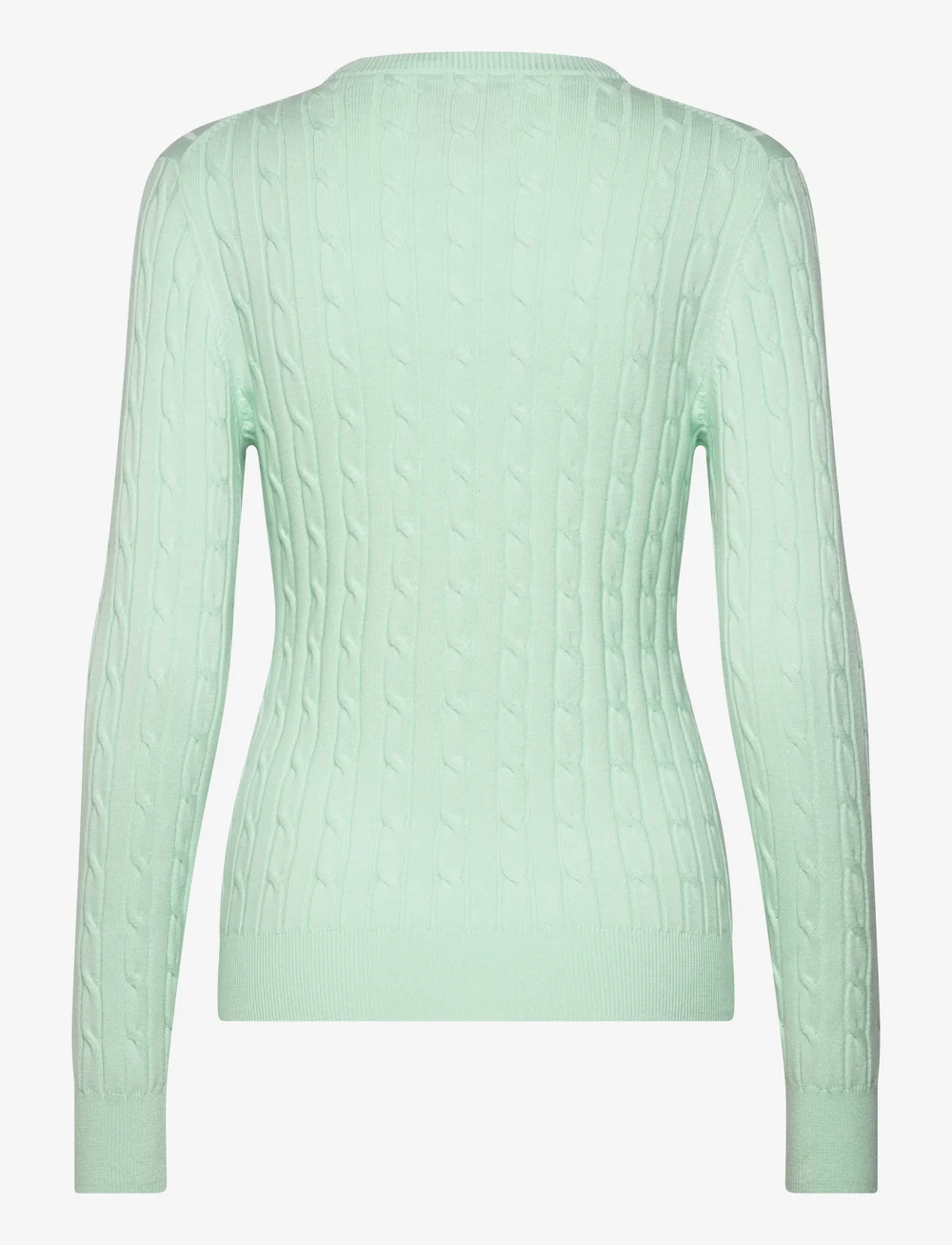 GANT - STRETCH COTTON CABLE C-NECK - striktrøjer - faded mint - 2