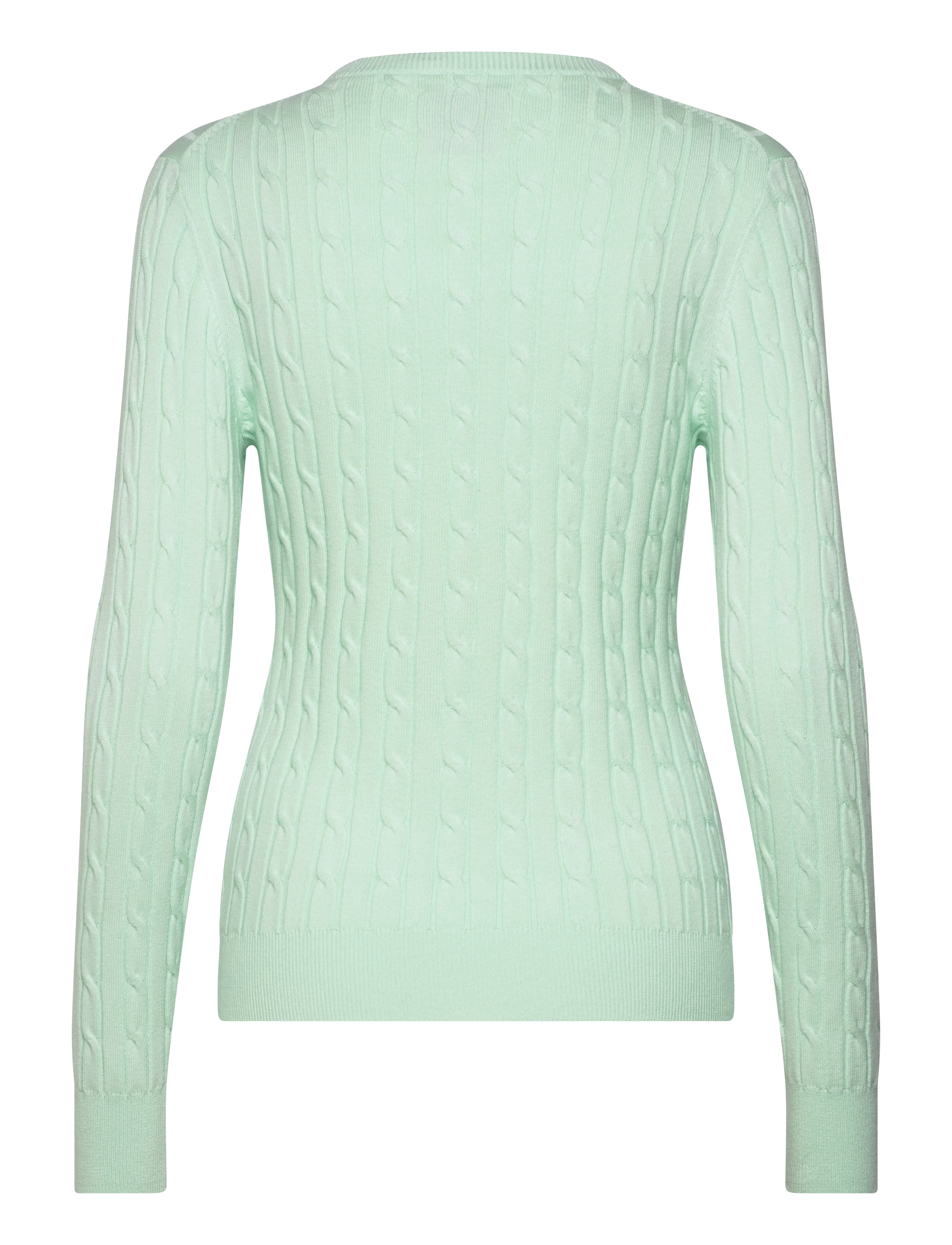 Gant - Classic Cable Knit Sweater - trøjer - faded mint - 2