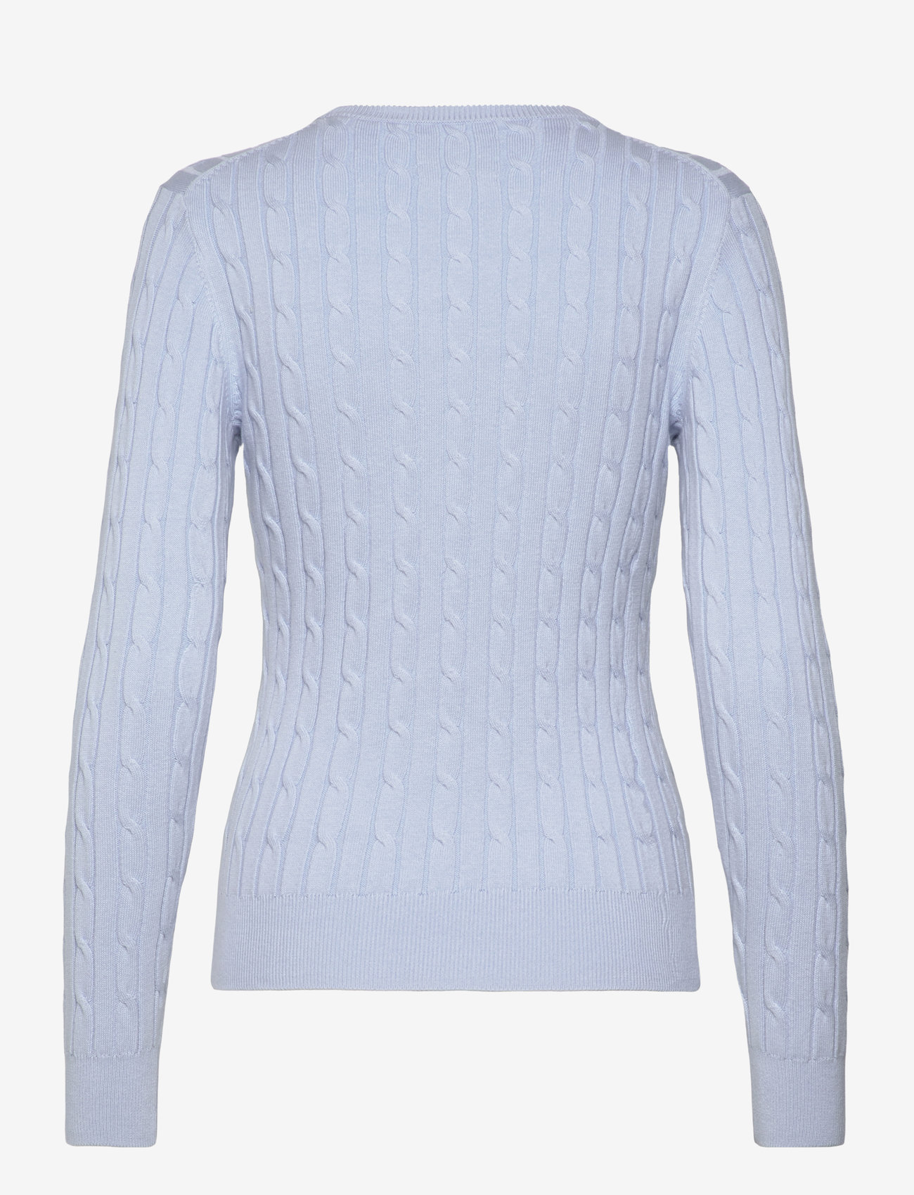 GANT - STRETCH COTTON CABLE C-NECK - striktrøjer - fresh blue - 2
