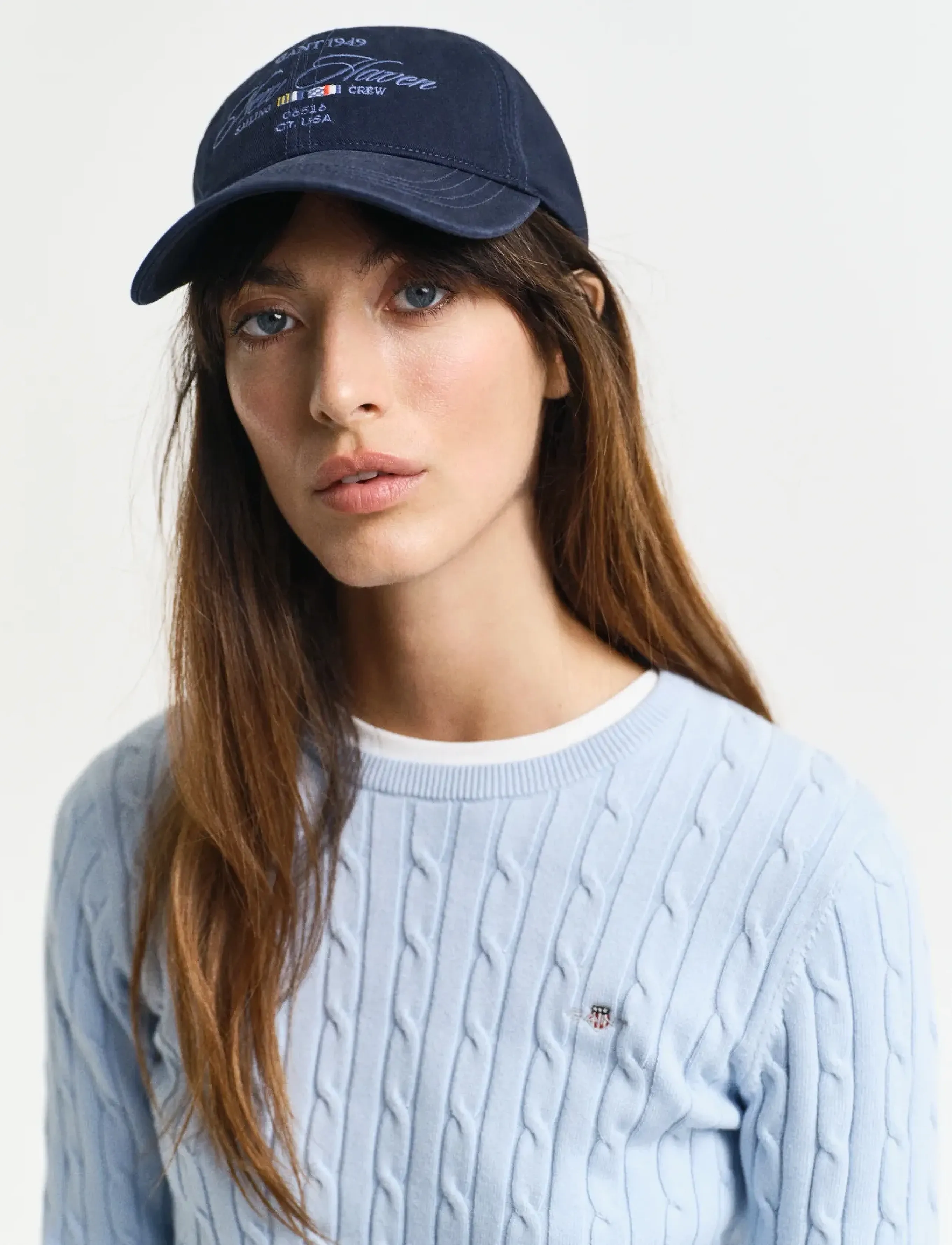 Gant - Classic Cable Knit Sweater - megztiniai - fresh blue - 4