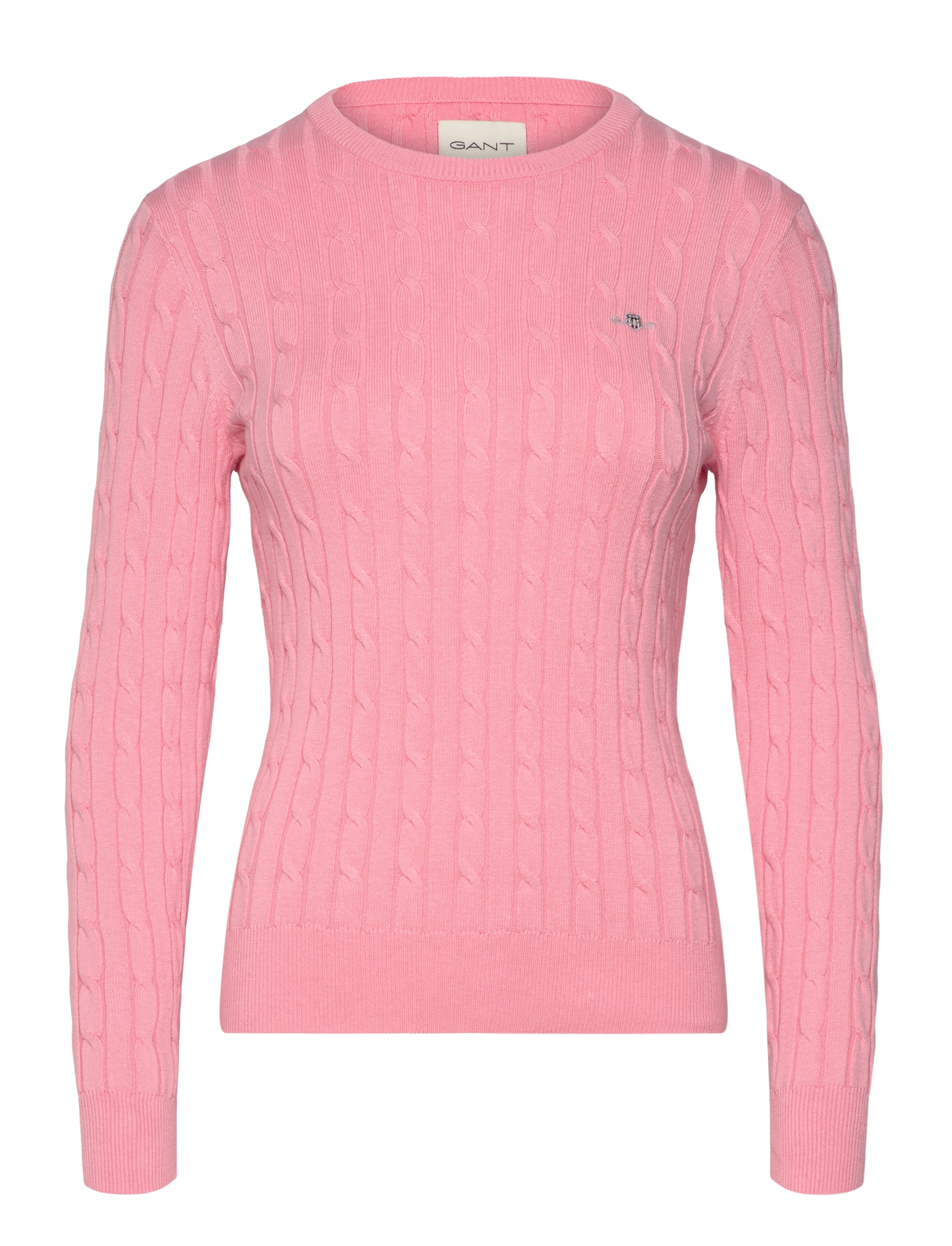 GANT Klassisch Cable Knit Pullover Pink - S - Damen