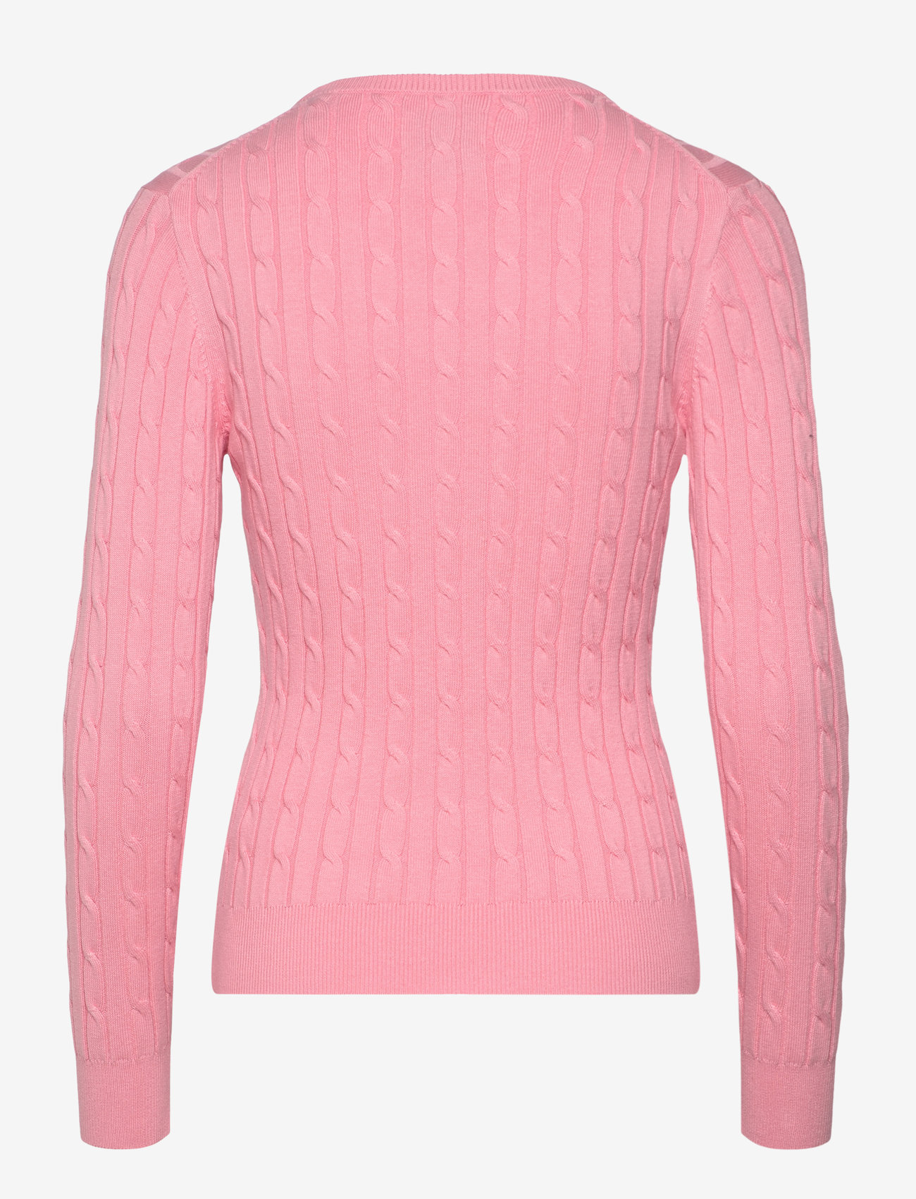 GANT - STRETCH COTTON CABLE C-NECK - jumpers - geranium pink - 1