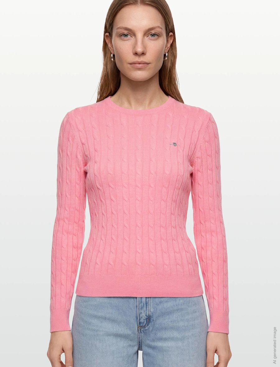 Gant - Classic Cable Knit Sweater - kampsunid - geranium pink - 3