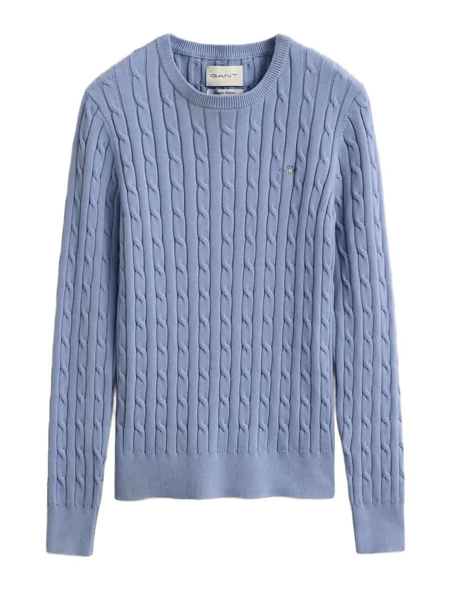 Gant - Classic Cable Knit Sweater - pullover - misty lavender - 1