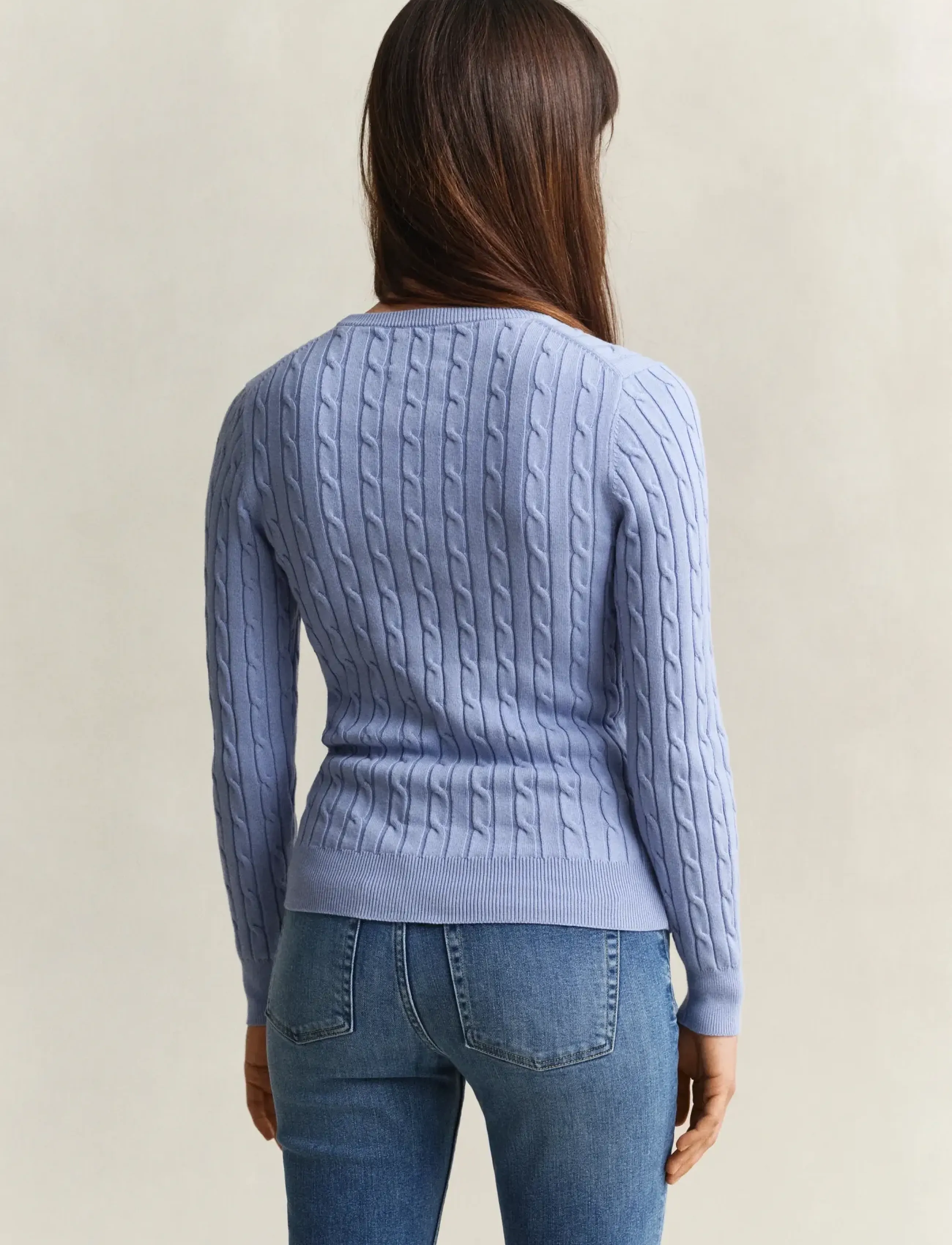 Gant - Classic Cable Knit Sweater - pullover - misty lavender - 2