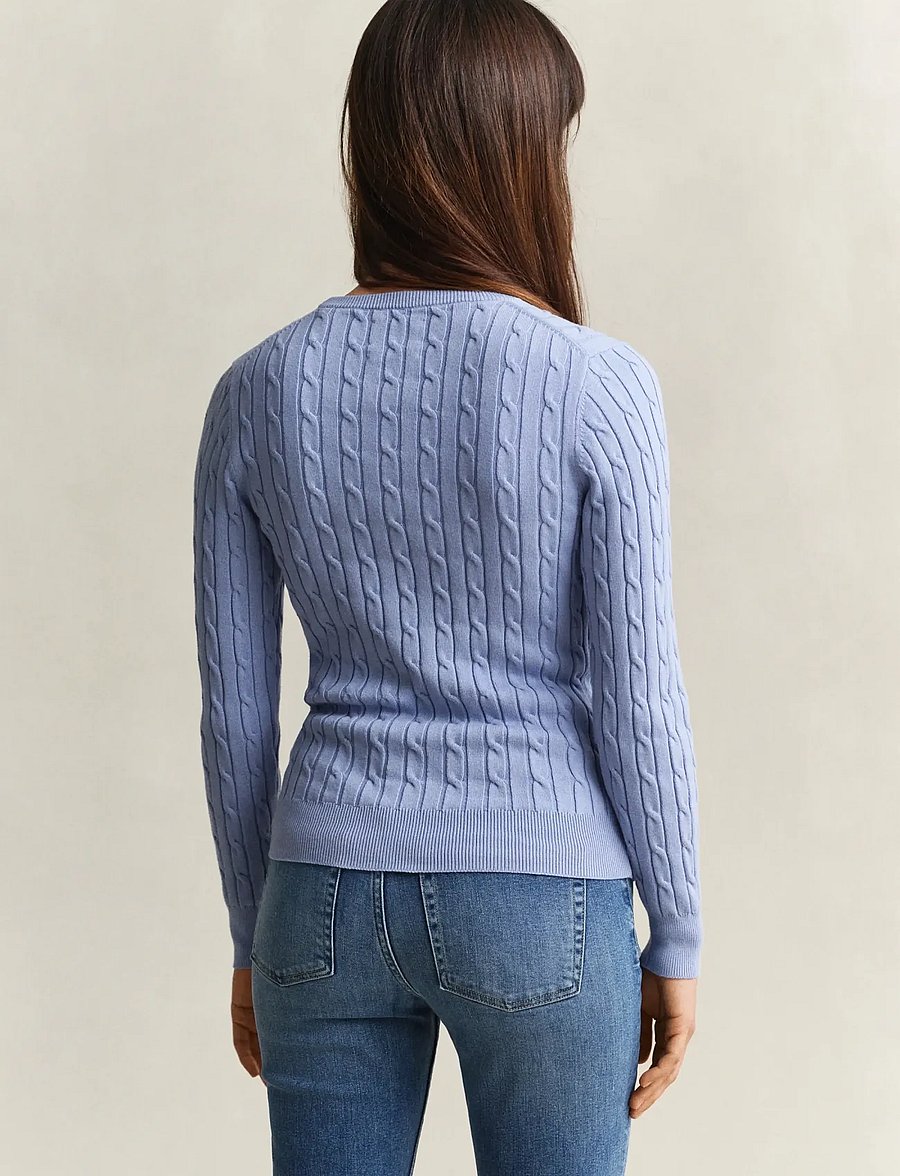 Gant - Classic Cable Knit Sweater - pullover - misty lavender - 2
