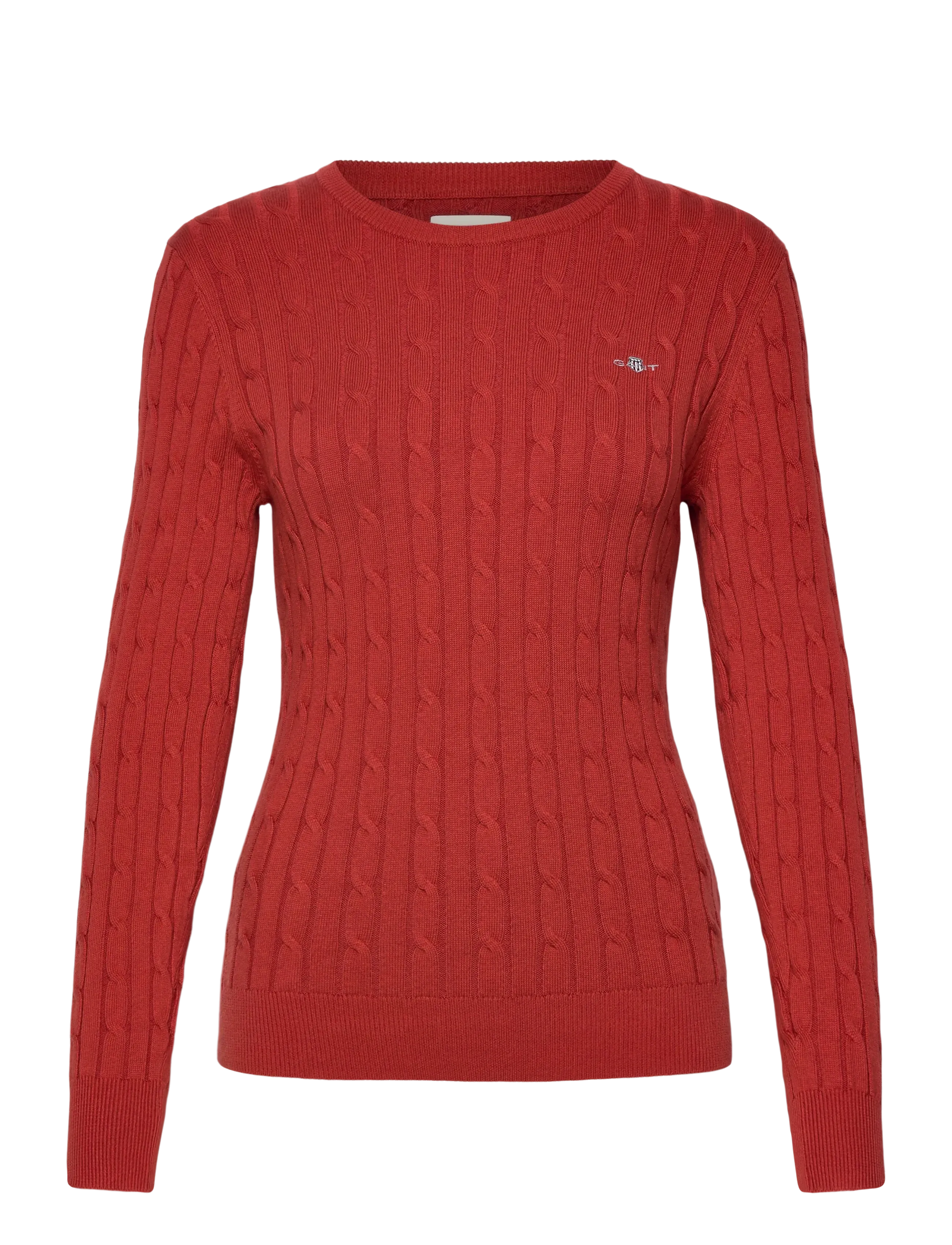 GANT Klassisch Cable Knit Pullover Rot - M - Damen