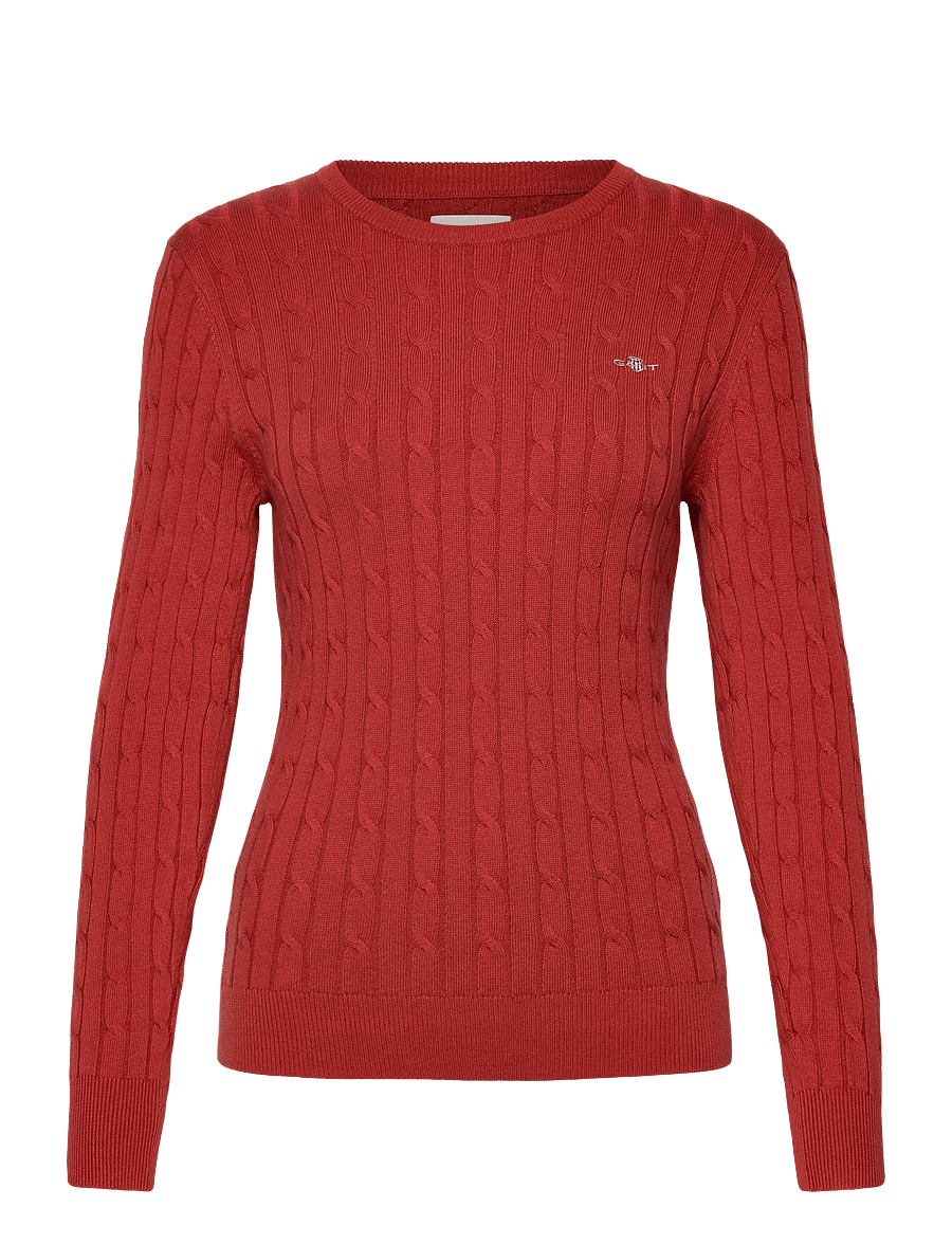 Gant - Classic Cable Knit Sweater - stickade tröjor - modern rust - 0