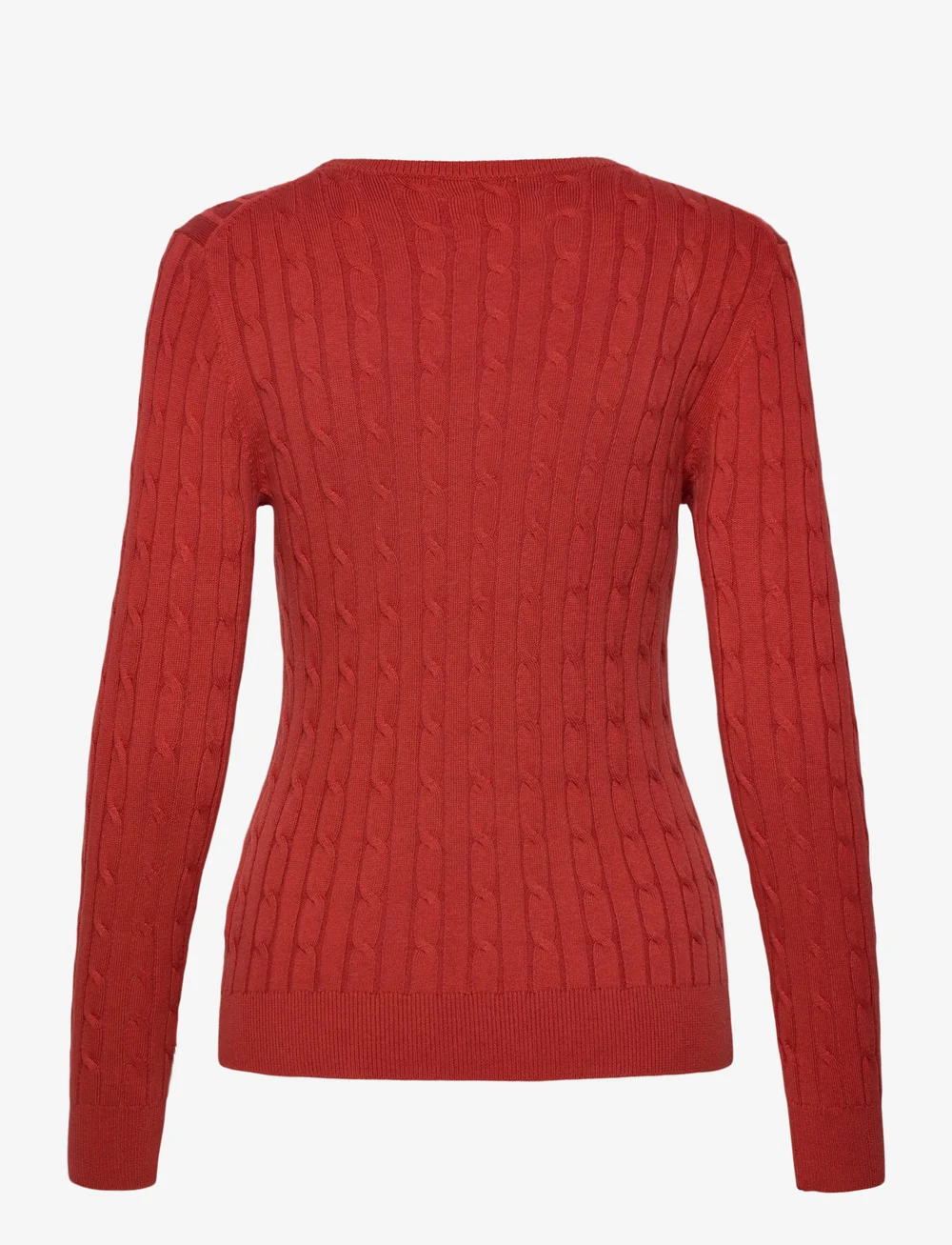 GANT - STRETCH COTTON CABLE C-NECK - stickade tröjor - modern rust - 1