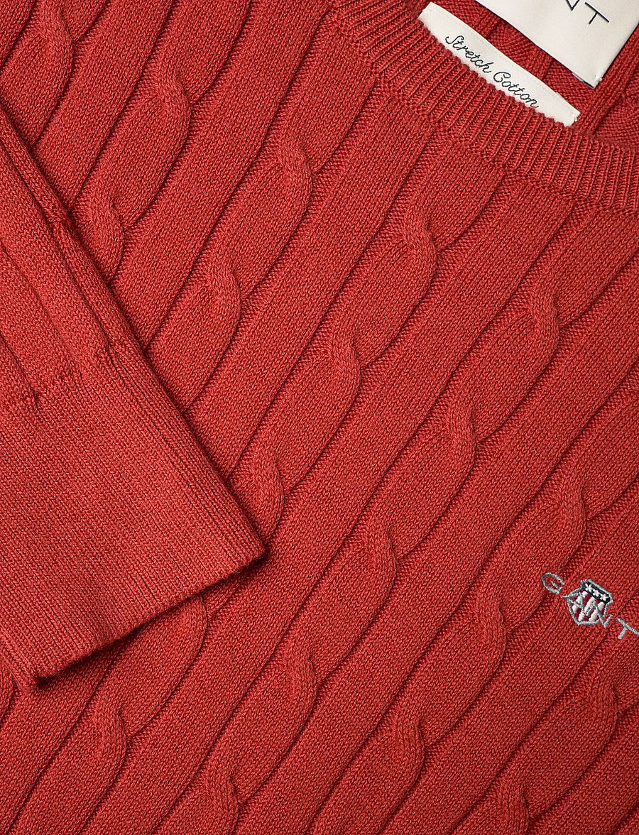 Gant - Classic Cable Knit Sweater - stickade tröjor - modern rust - 2