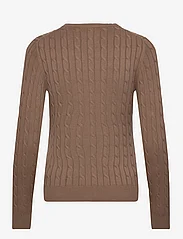 GANT - STRETCH COTTON CABLE C-NECK - jumpers - mole brown - 1