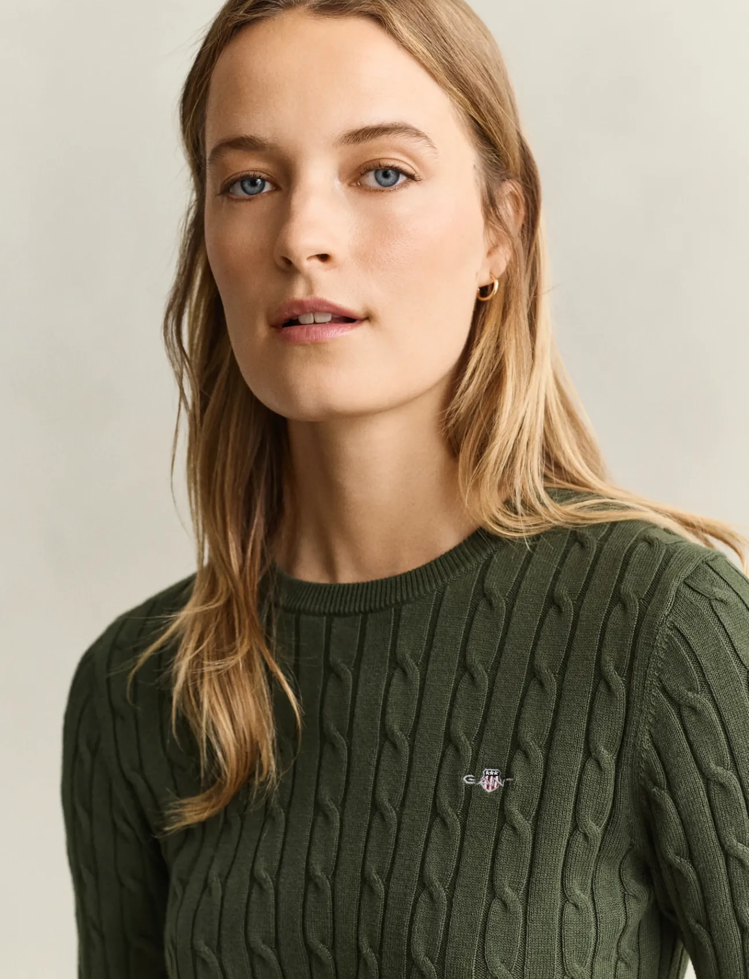Gant Classic Cable Knit Sweater stickade tröjor dam – bild 5
