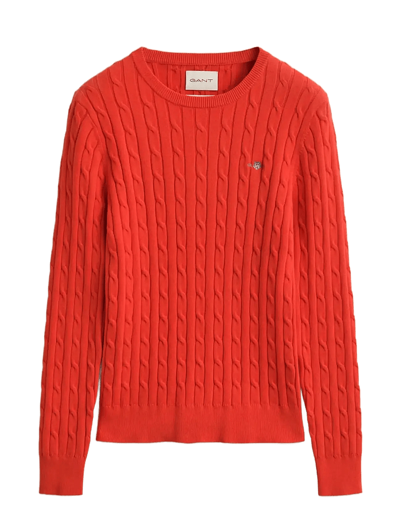 Gant - Classic Cable Knit Sweater - sviitrid - perfect red - 1