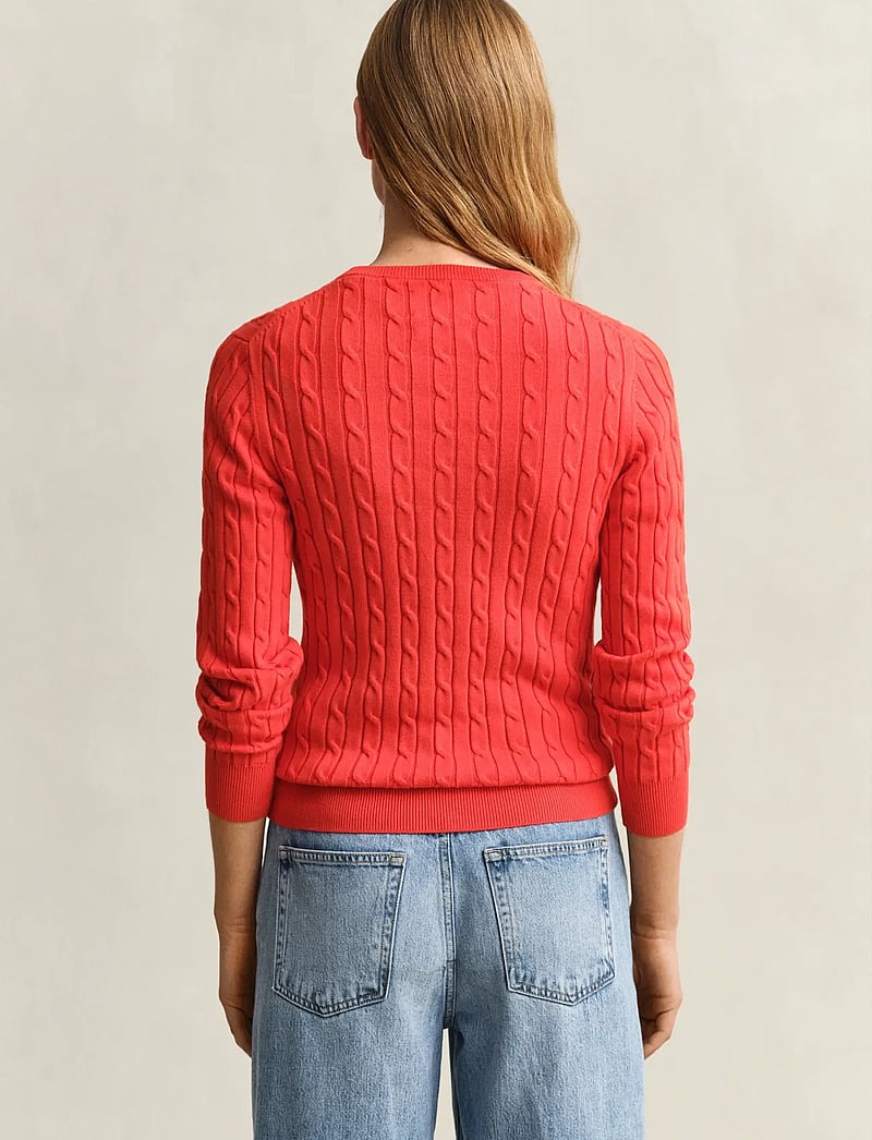 Gant - Classic Cable Knit Sweater - sviitrid - perfect red - 2