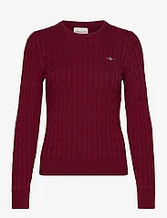 GANT - STRETCH COTTON CABLE C-NECK - jumpers - plumped red - 0