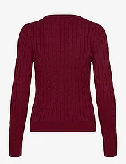 GANT - STRETCH COTTON CABLE C-NECK - tröjor - plumped red - 1