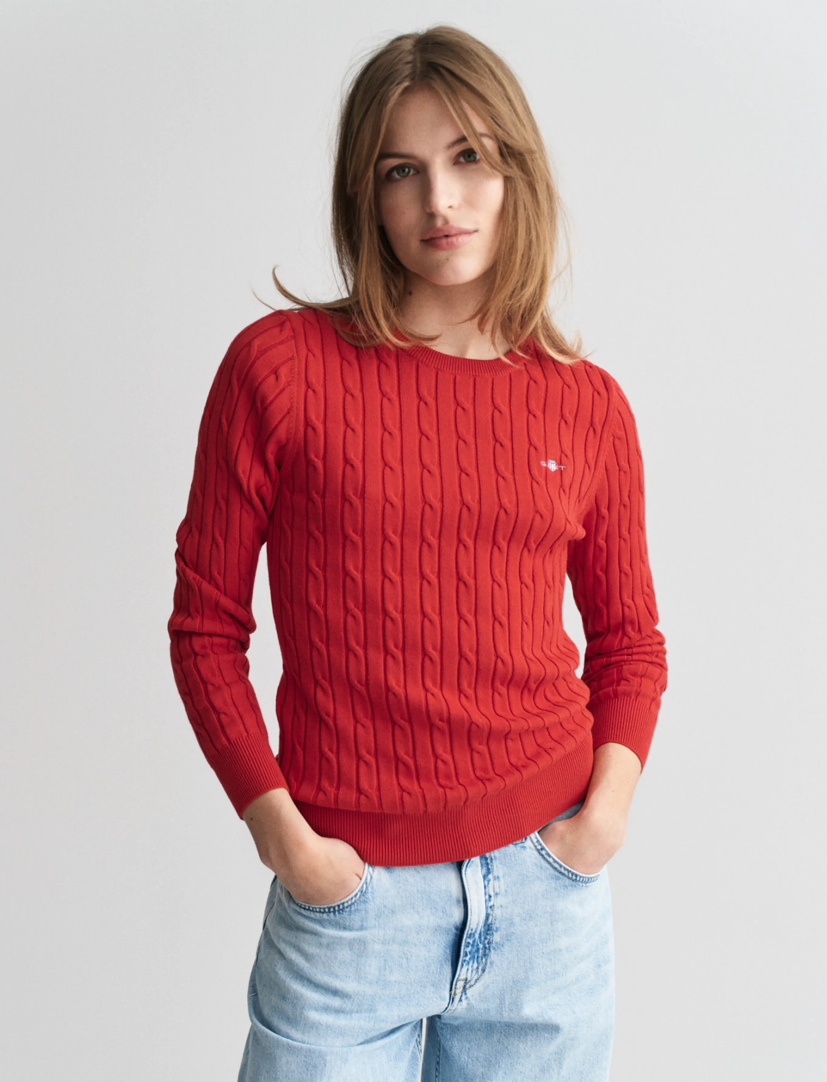 Gant Classic Cable Knit Sweater stickade tröjor dam – bild 2