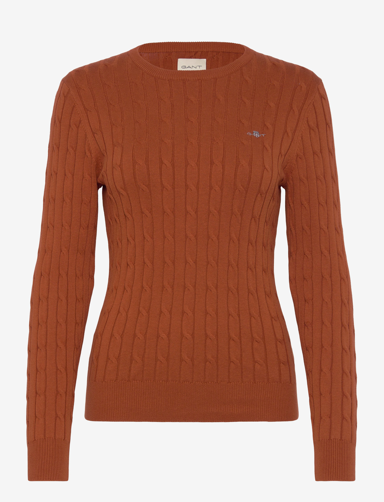 Gant - Classic Cable Knit Sweater - pullover - rusty brown - 0