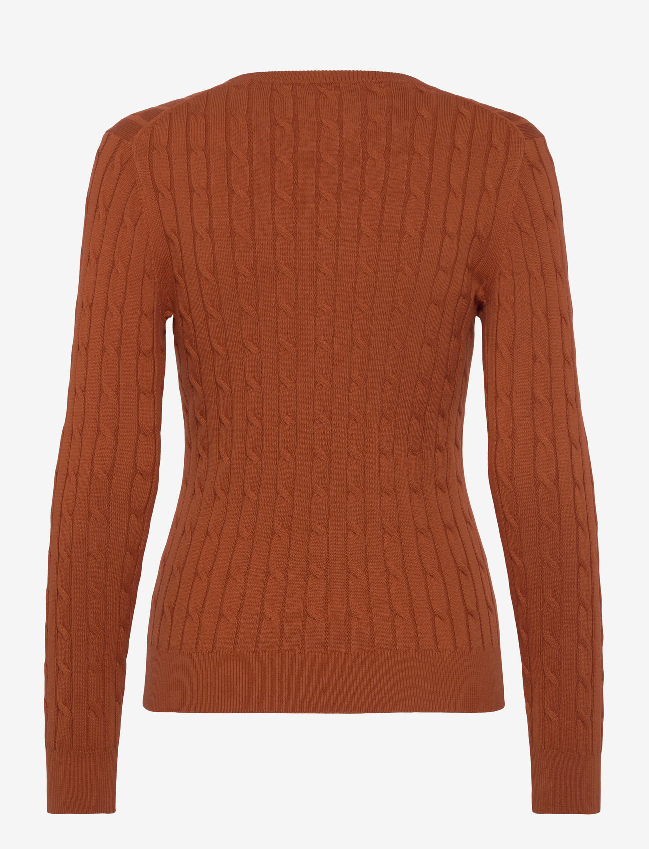 Gant - Classic Cable Knit Sweater - pullover - rusty brown - 1