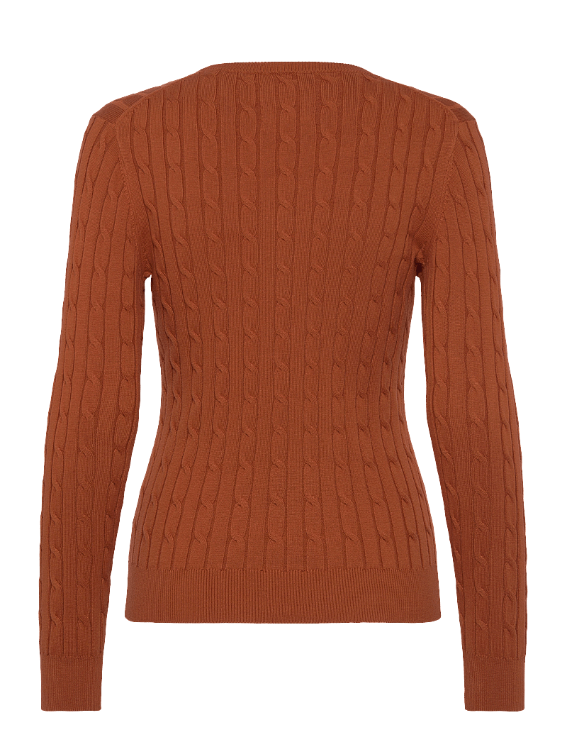 Gant - Classic Cable Knit Sweater - pullover - rusty brown - 1
