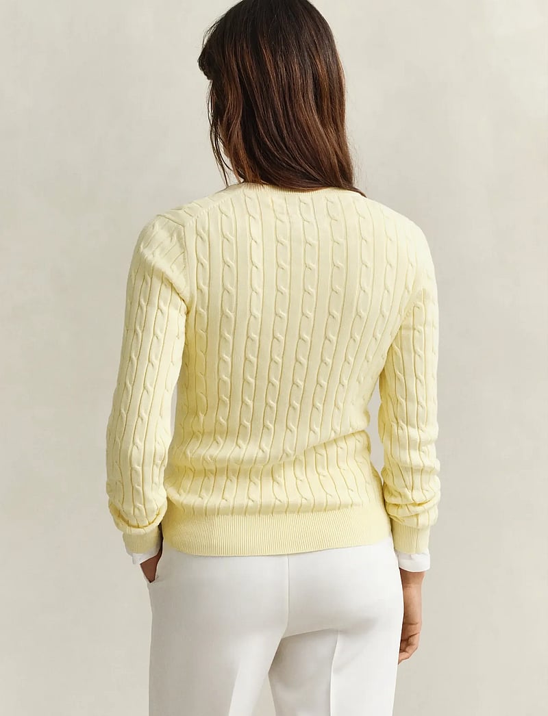 Gant - Classic Cable Knit Sweater - sviitrid - vanilla yellow - 2