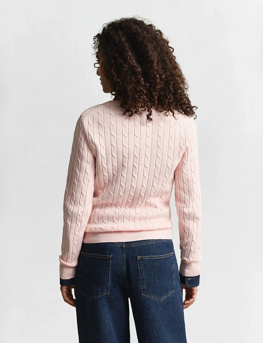Gant - Classic Cable Knit Sweater - pullover - apricot pink - 2