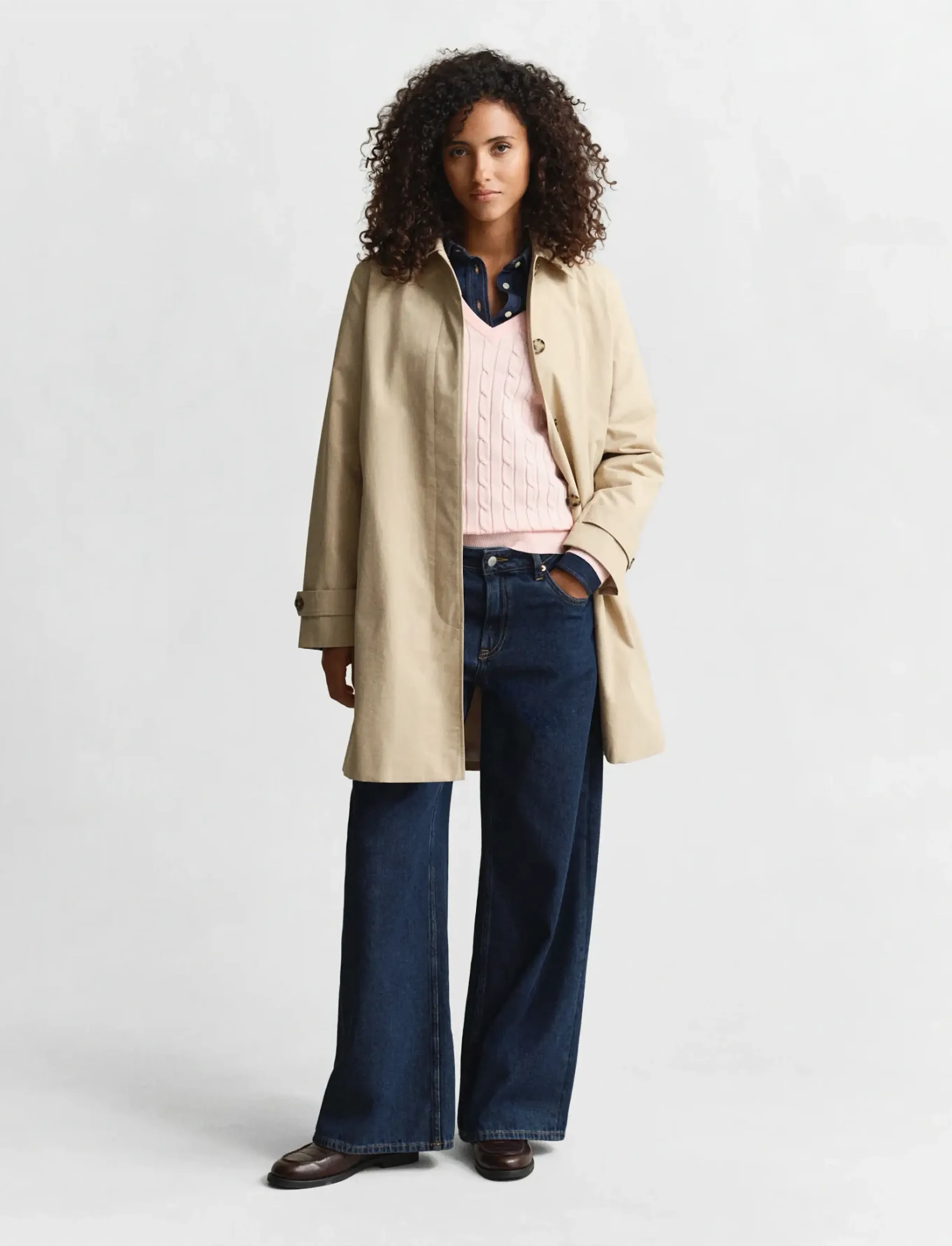Gant - Classic Cable Knit Sweater - pullover - apricot pink - 4