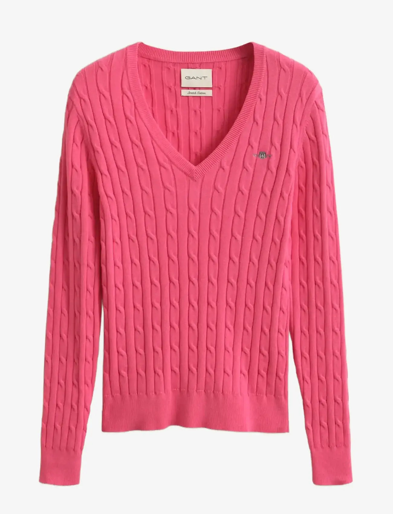 Gant - Classic Cable Knit Sweater - pullover - bright fuschia - 1