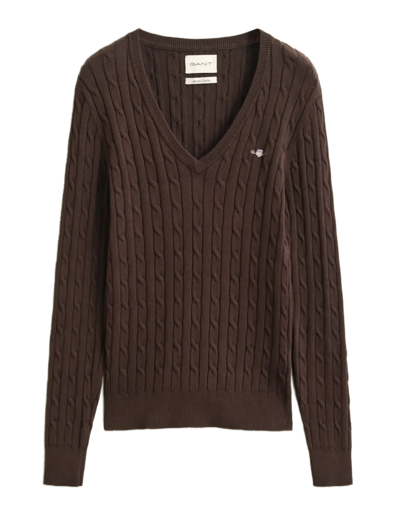 GANT Klassisch Cable Knit Pullover Braun - M - Damen