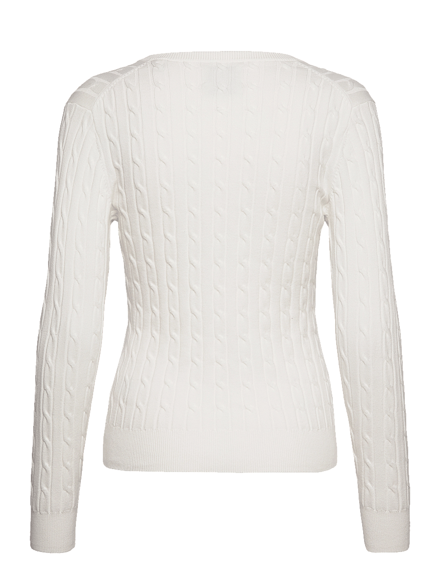 Gant - Classic Cable Knit Sweater - neulepuserot - eggshell - 2