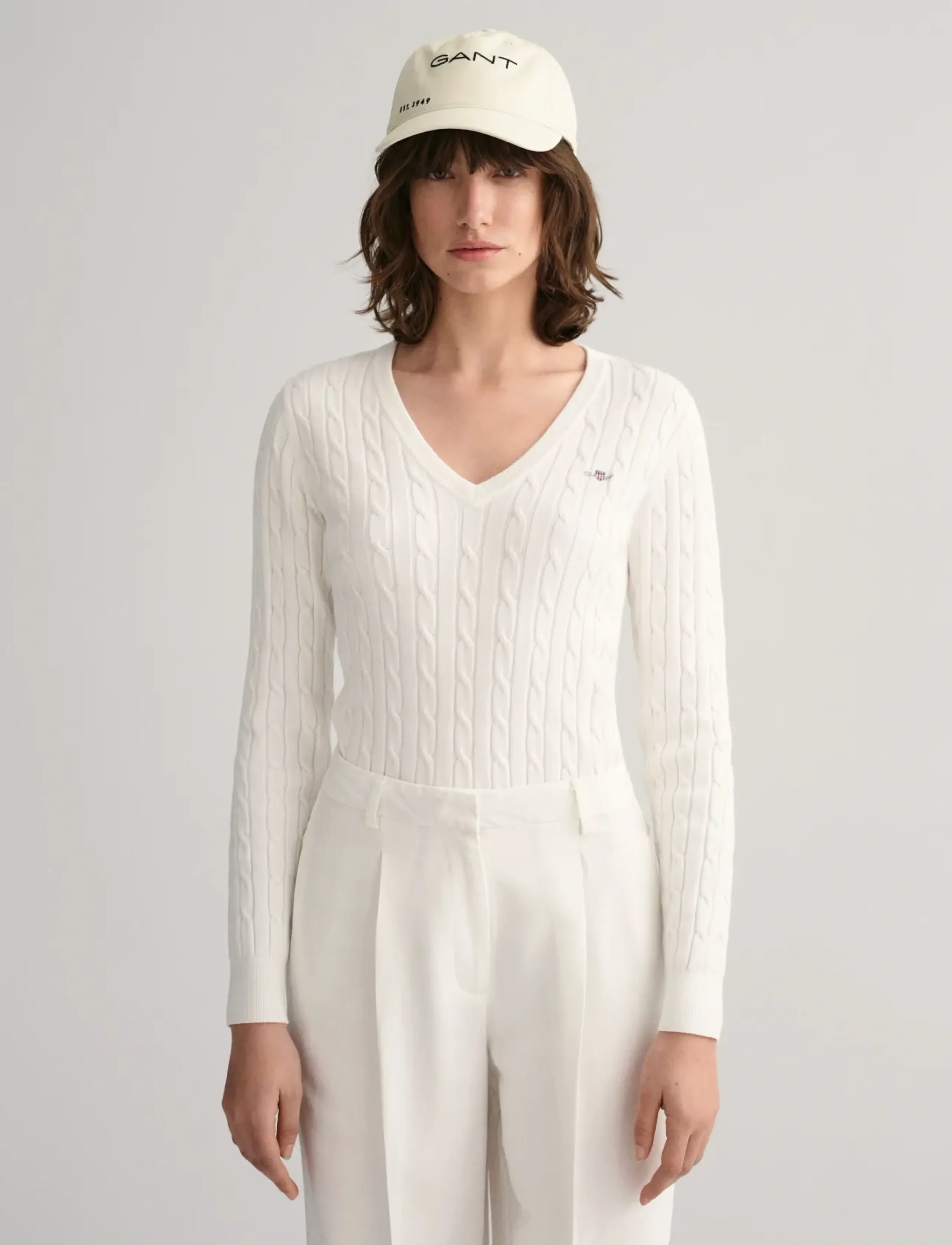 Gant Classic Cable Knit Sweater stickade tröjor dam – bild 5