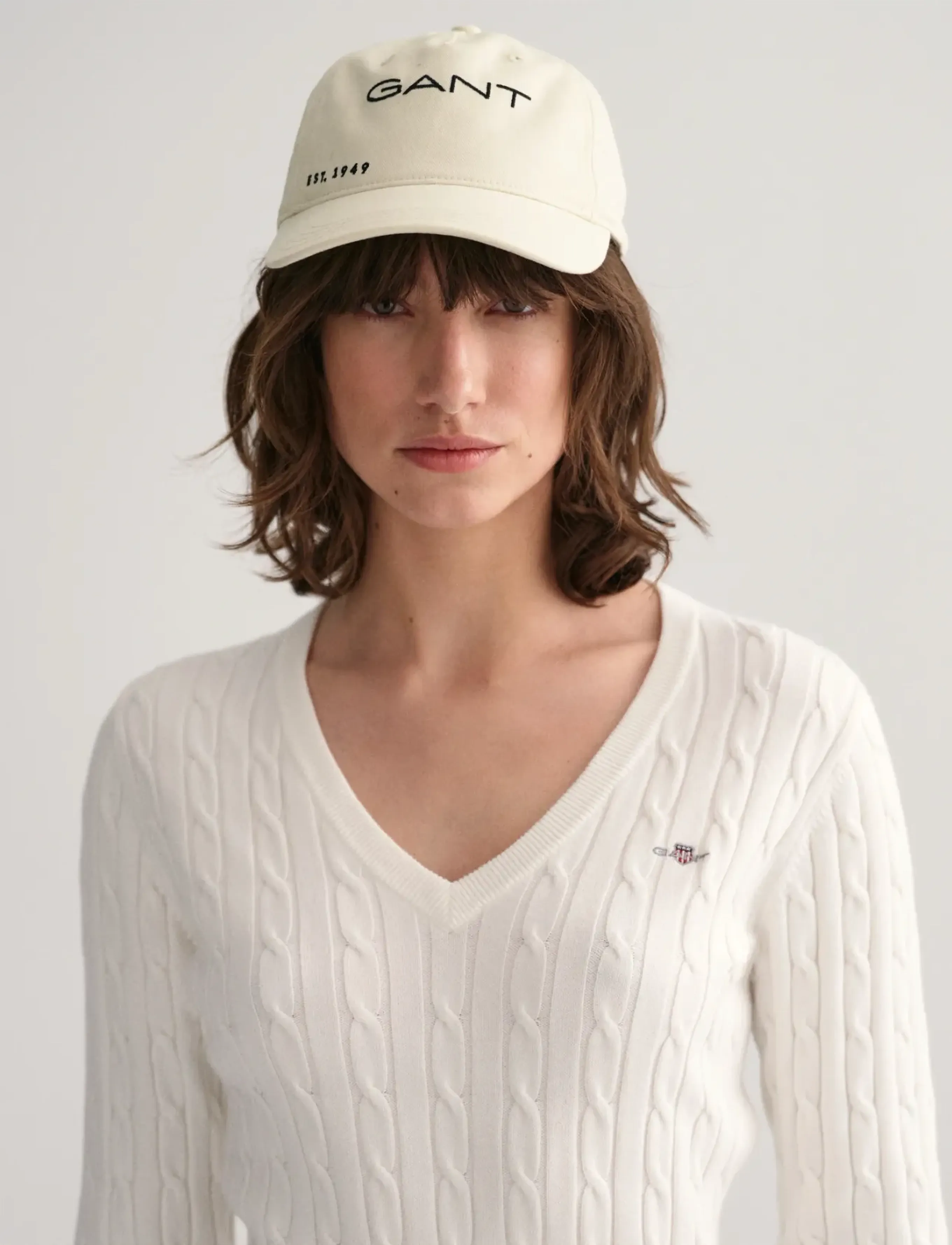 Gant Classic Cable Knit Sweater stickade tröjor dam – bild 7