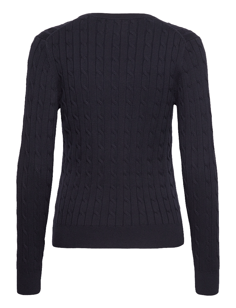 GANT - Classic Cable Knit Sweater - striktrøjer - evening blue - 2