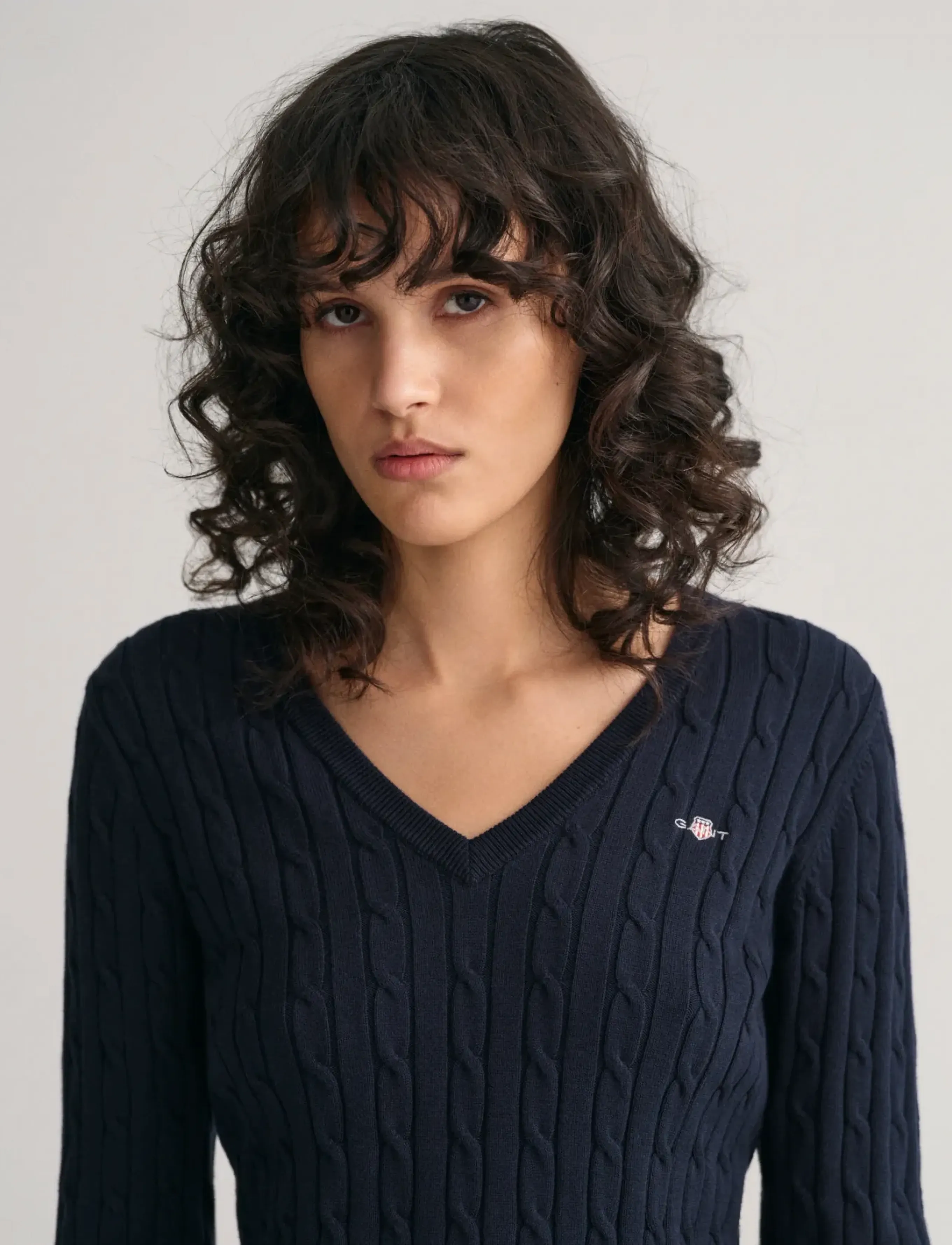 Gant Classic Cable Knit Sweater stickade tröjor dam – bild 7
