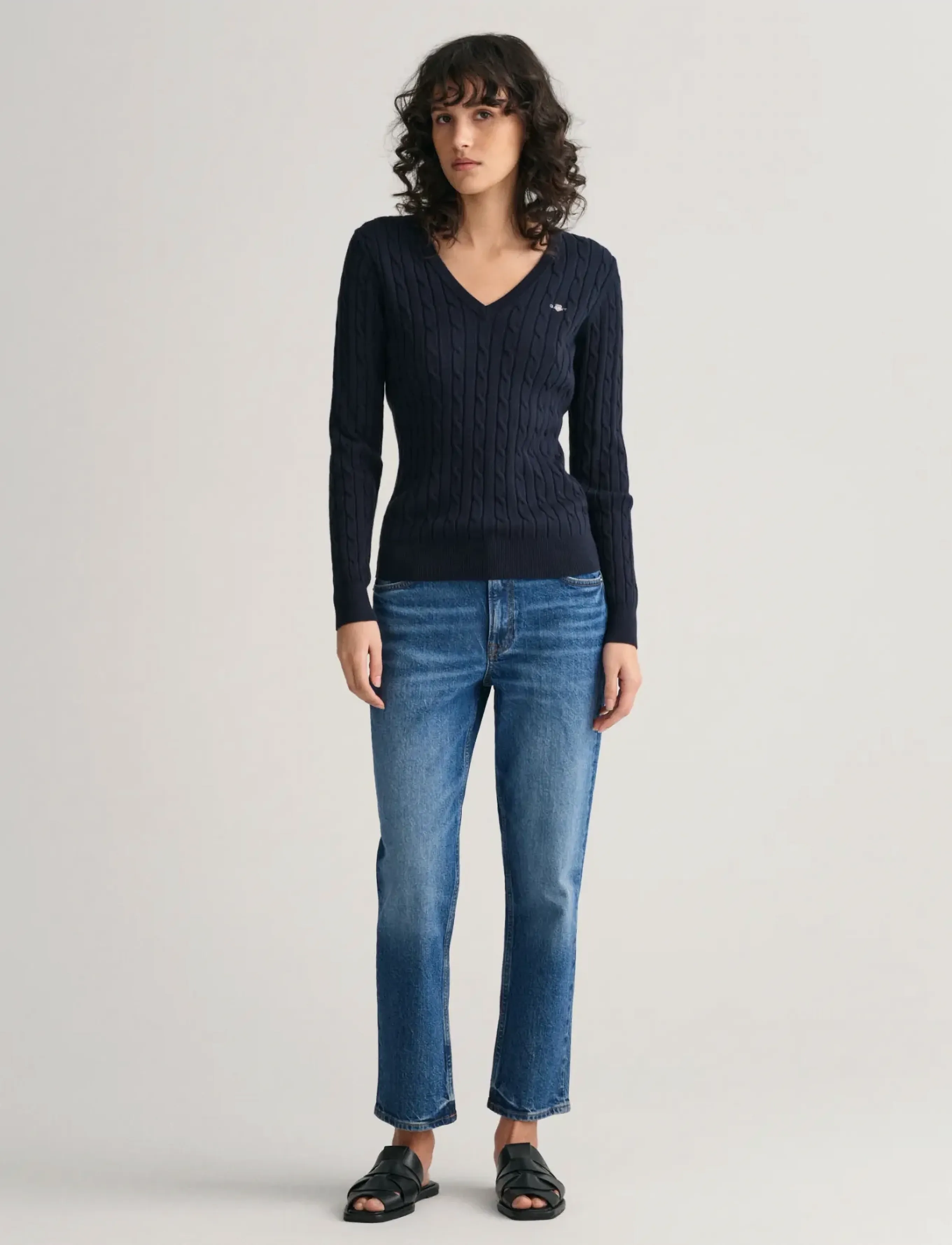 Gant Classic Cable Knit Sweater stickade tröjor dam – bild 8