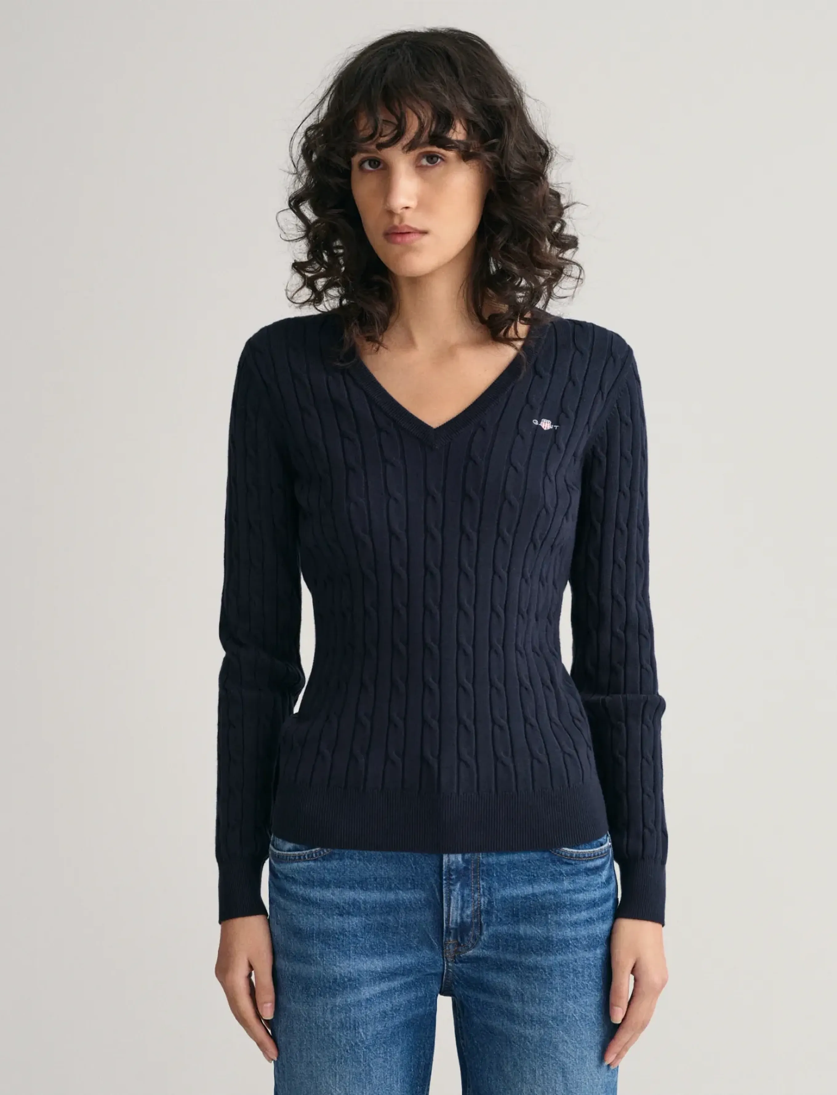 Gant Classic Cable Knit Sweater stickade tröjor dam – bild 9