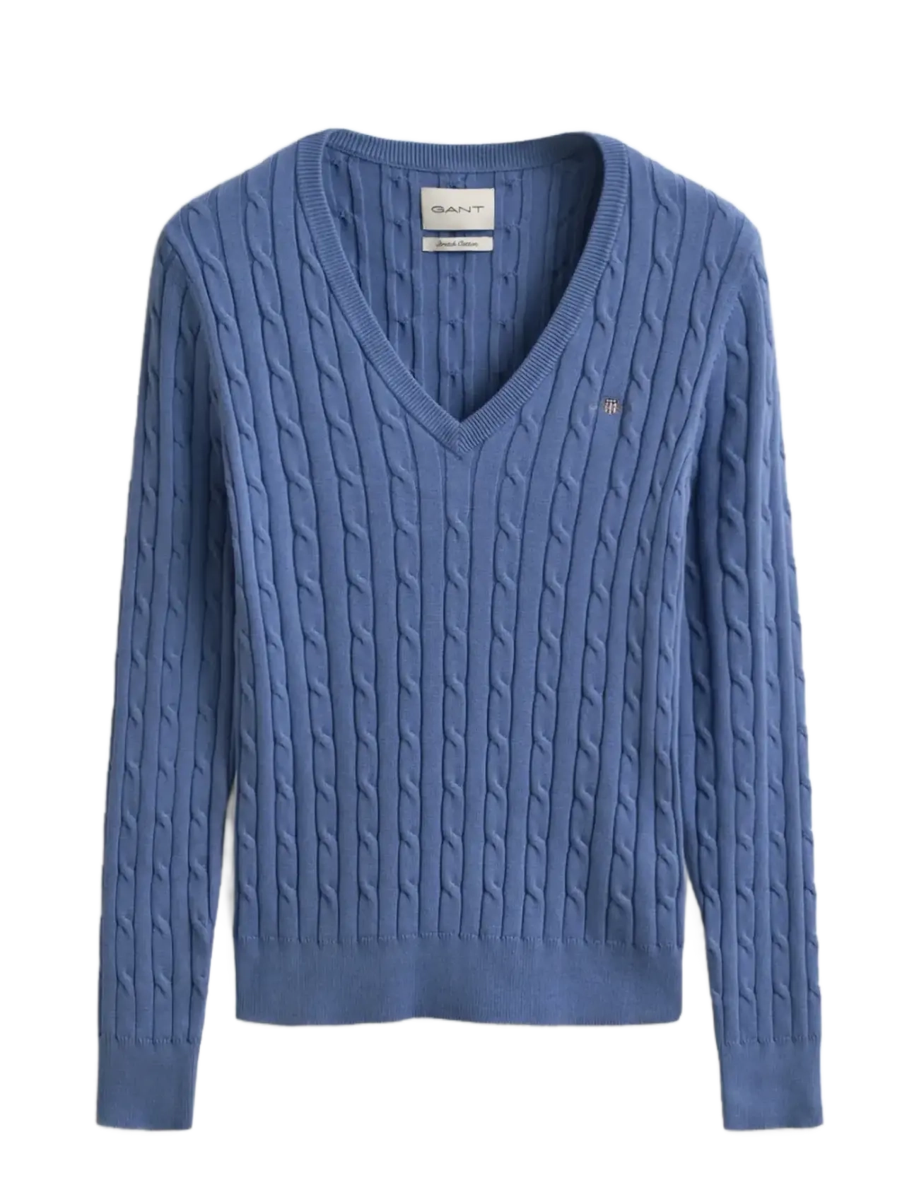 GANT Klassisch Cable Knit Pullover Blau - L - Damen