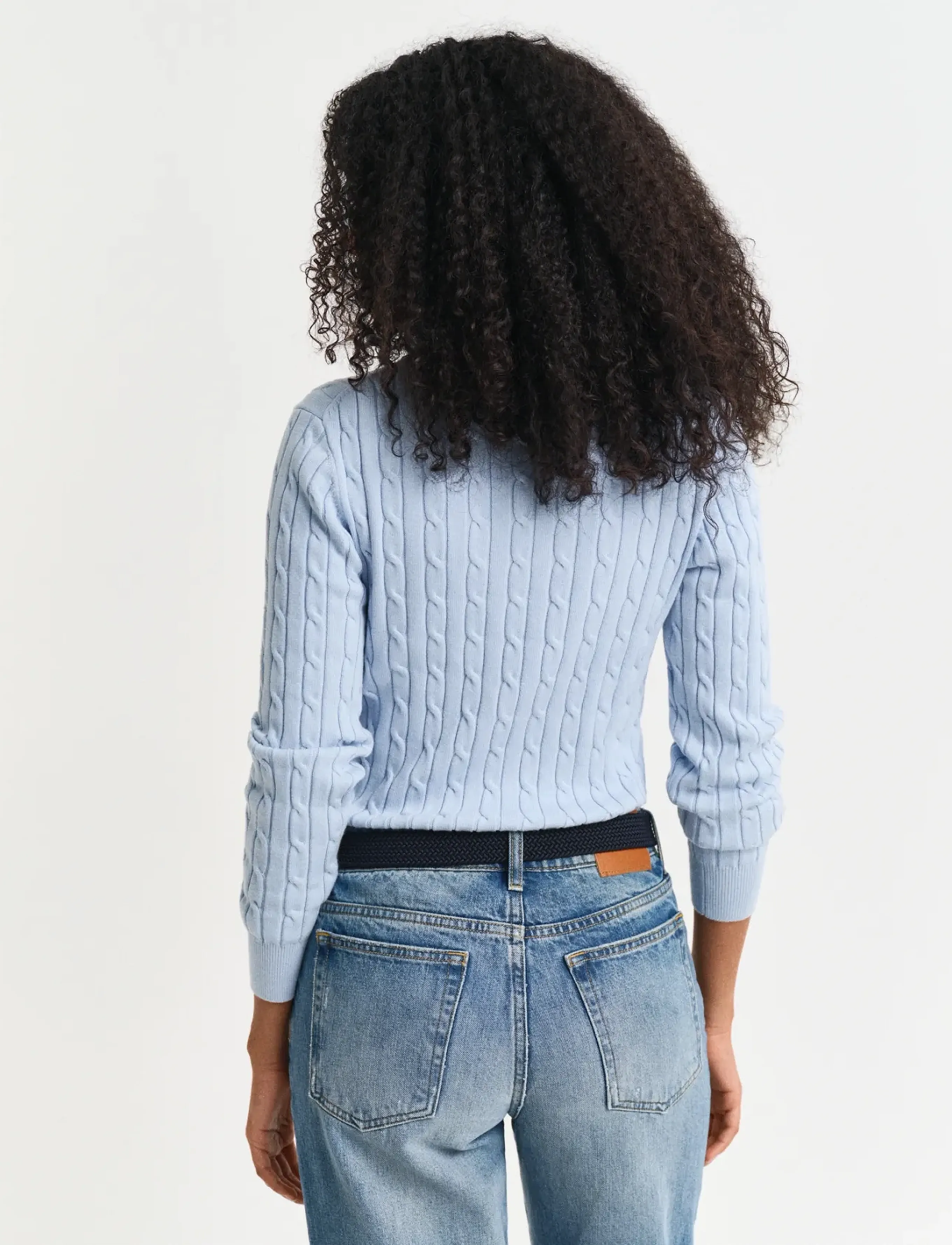 Gant - Classic Cable Knit Sweater - gebreide truien - fresh blue - 3