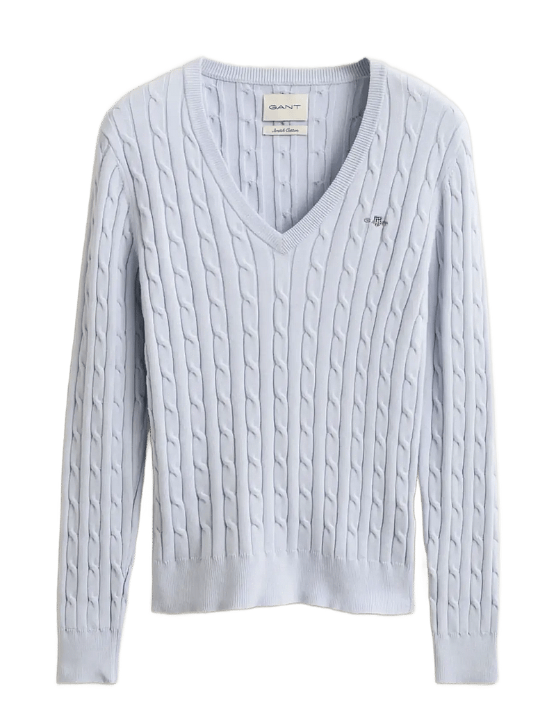 Gant - Classic Cable Knit Sweater - sviitrid - light blue - 1