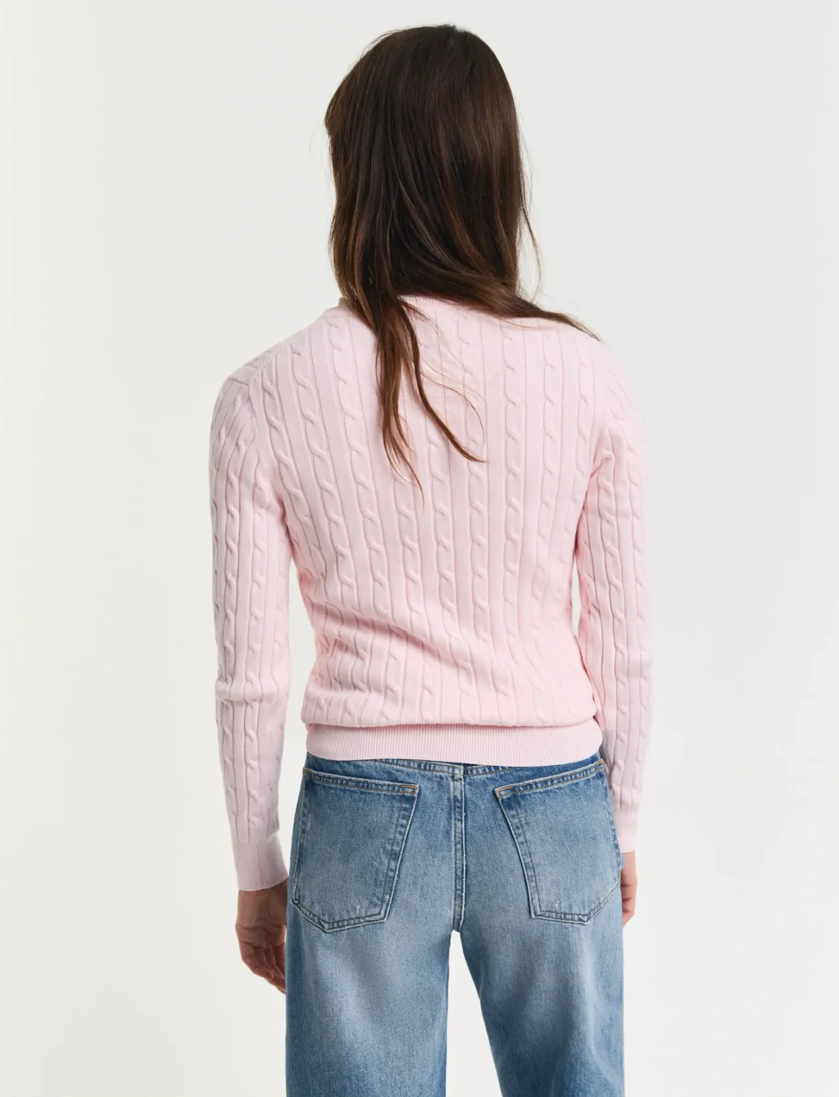 Gant - Classic Cable Knit Sweater - pullover - salmon - 2