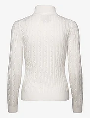 GANT - STRETCH COTTON CABLE TURTLENECK - poolopaidat - eggshell - 1