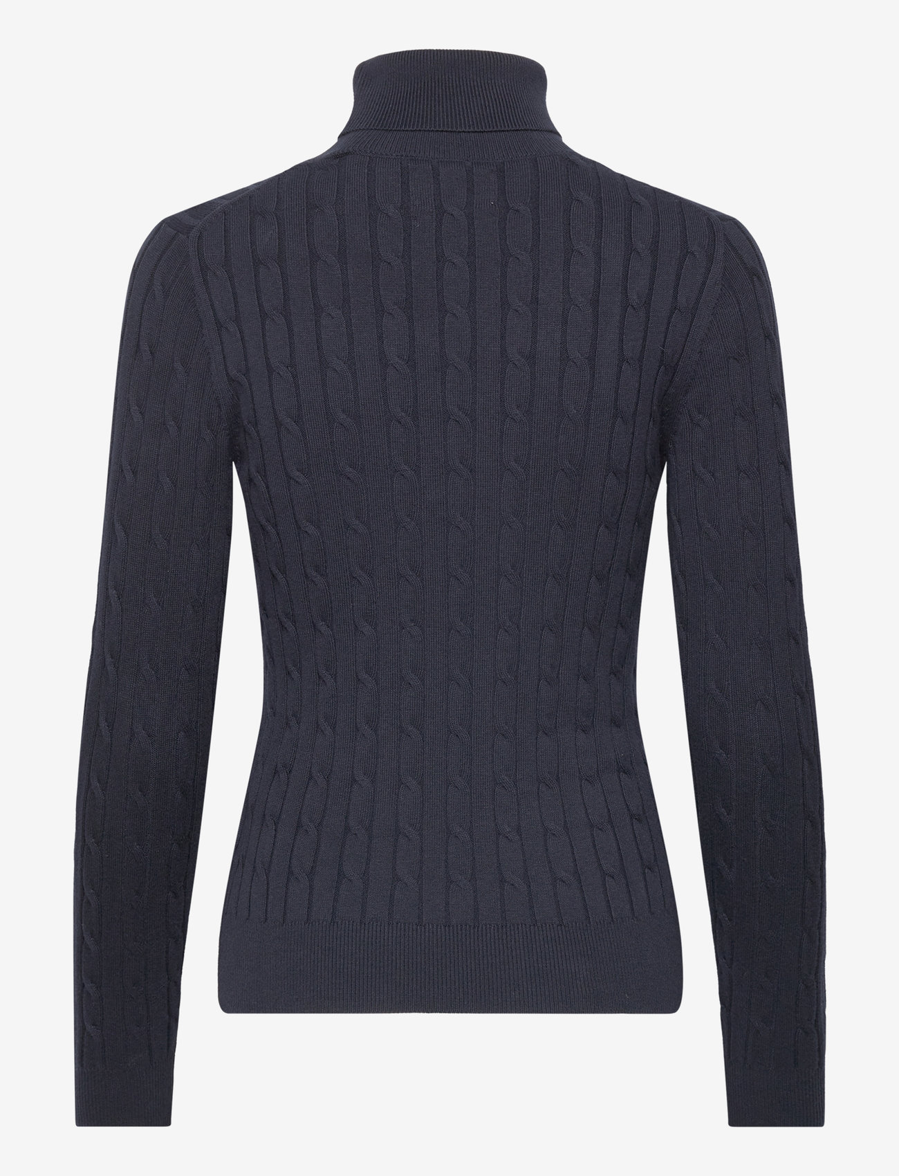 GANT - STRETCH COTTON CABLE TURTLENECK - polotröjor - evening blue - 2
