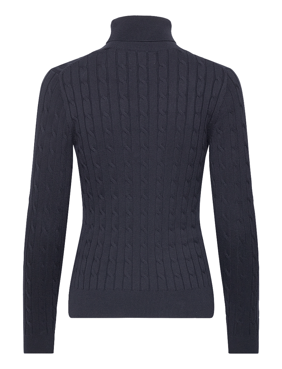 Gant - STRETCH COTTON CABLE TURTLENECK - pologenser - evening blue - 2