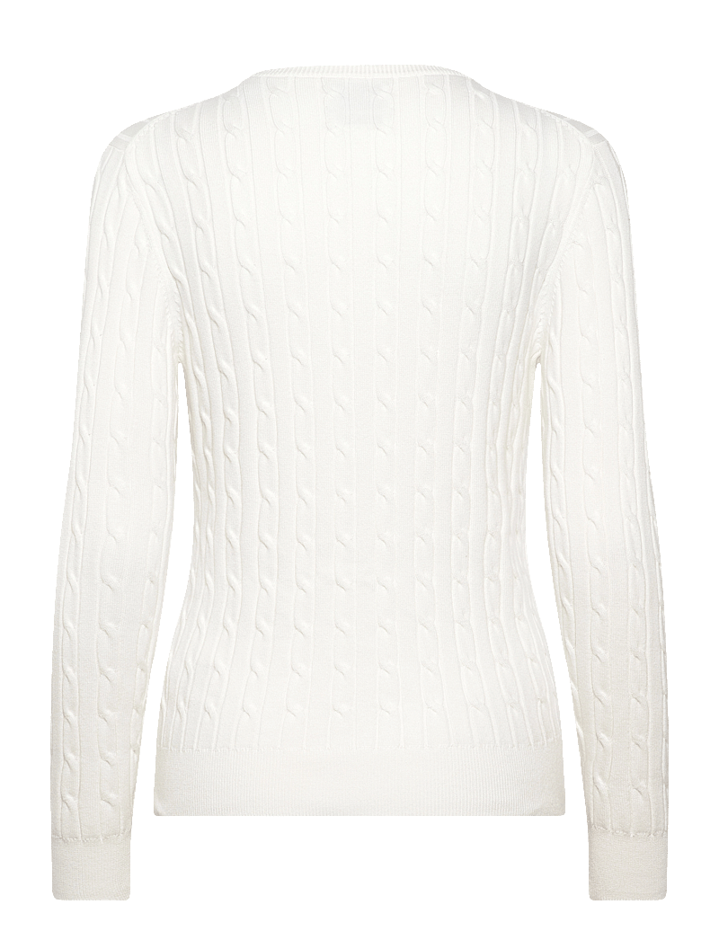 GANT - STRETCH COTTON CABLE CARDIGAN - kardiganid - eggshell - 2