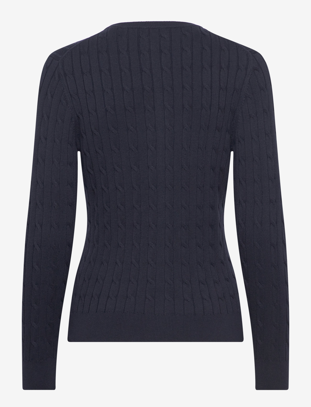 GANT - STRETCH COTTON CABLE CARDIGAN - cardigans - evening blue - 2