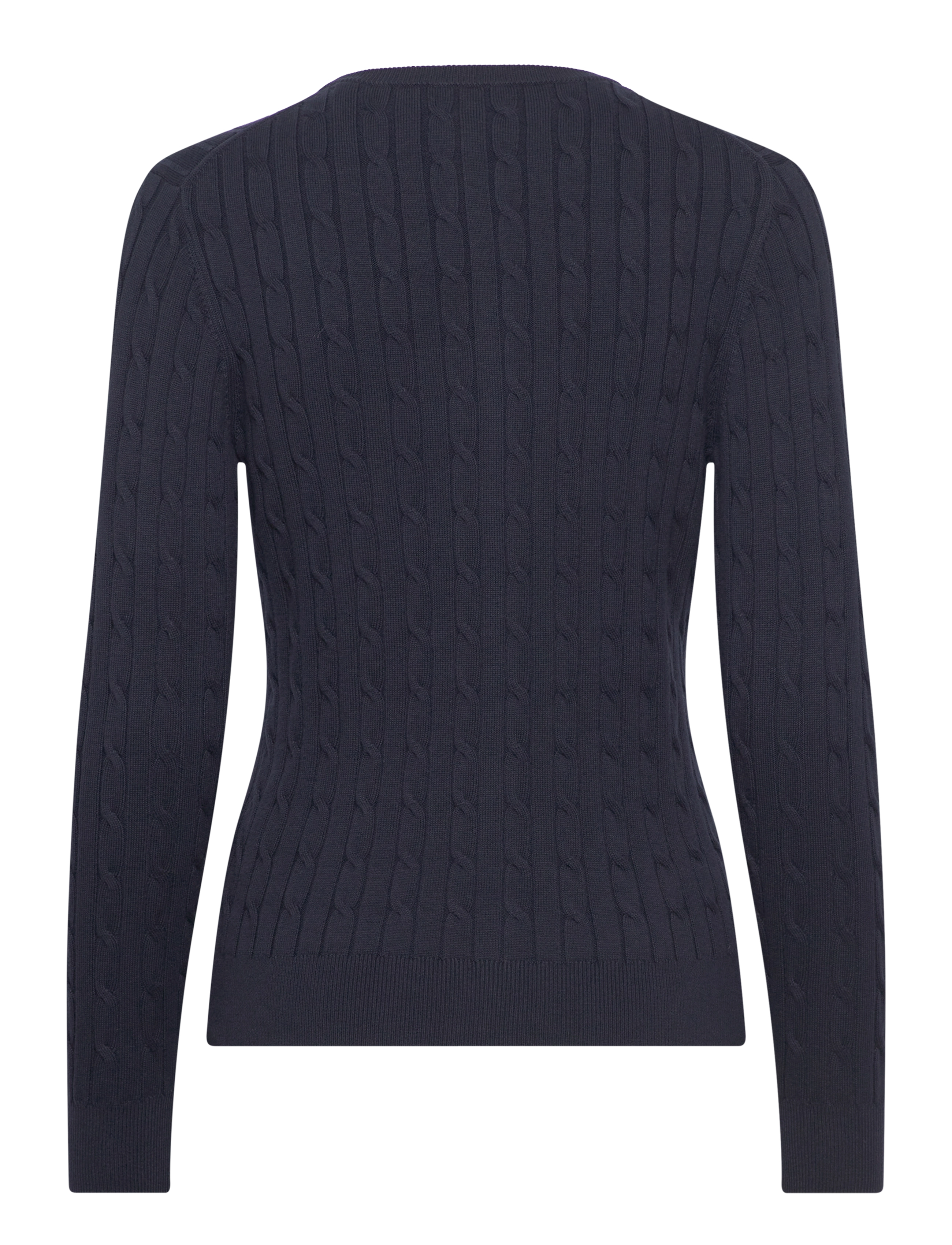 Gant - Stretch Cable Knit Cardigan - cardigans - evening blue - 2