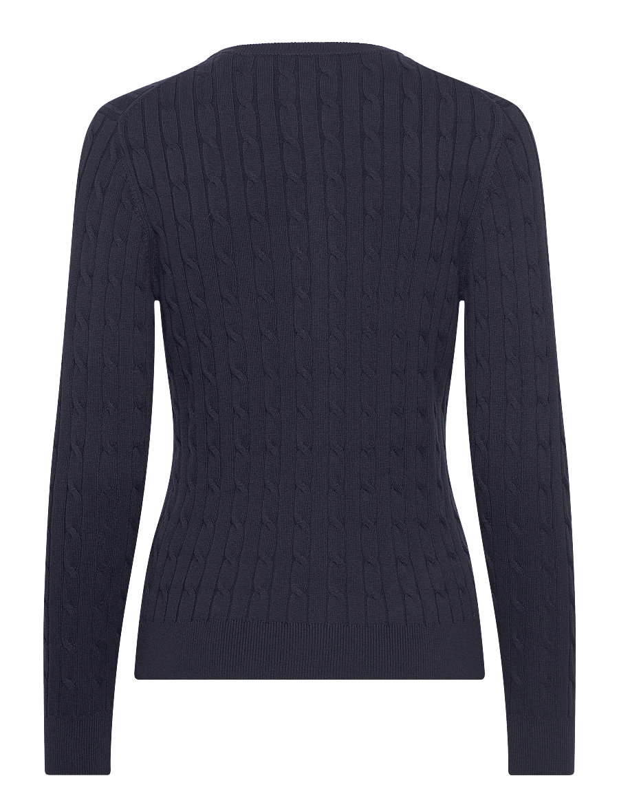 Gant - Stretch Cable Knit Cardigan - cardigans - evening blue - 2