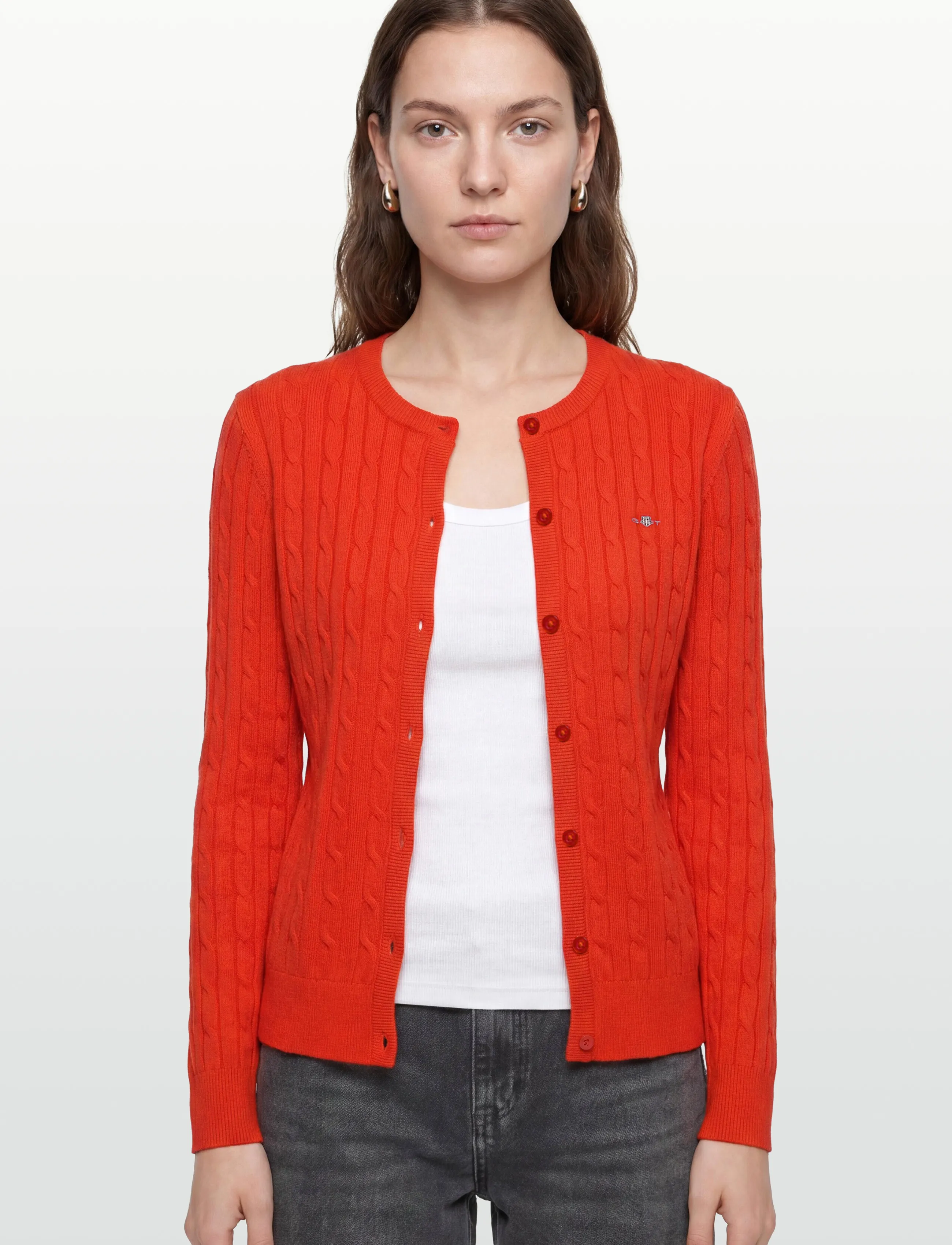 Stretch Cable Knit Cardigan 2