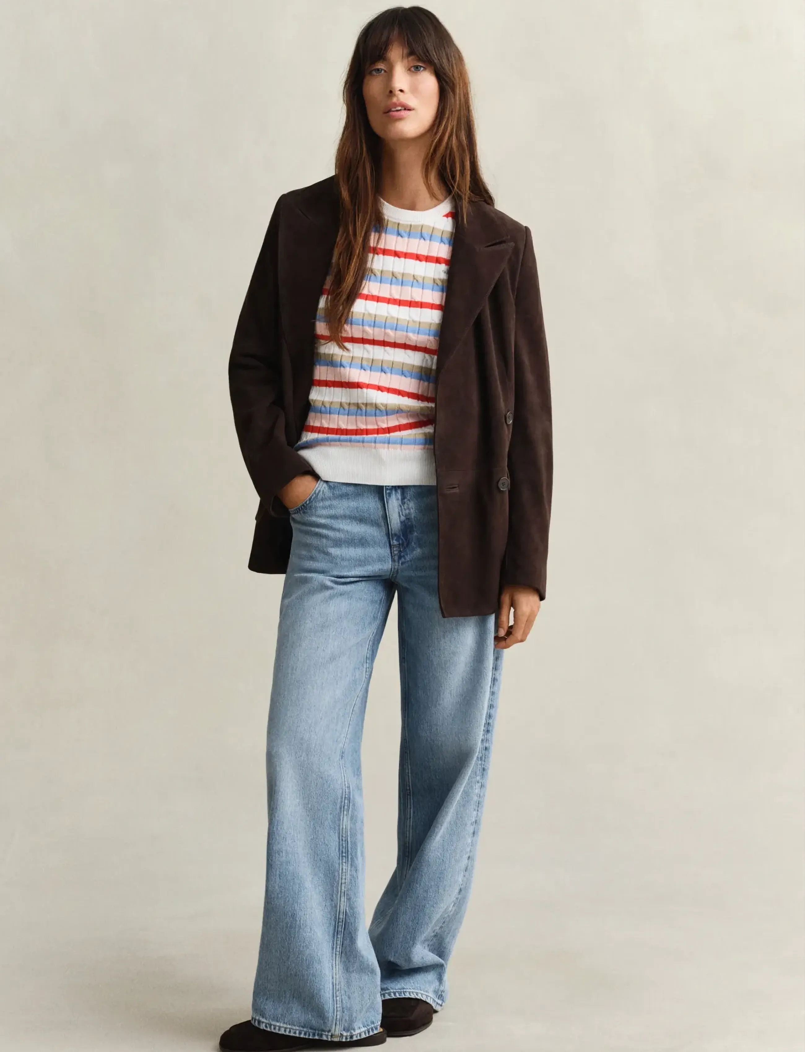 Gant - STRETCH COTTON CABLE STRIPE C-NECK - jumpers - multicolor - 4