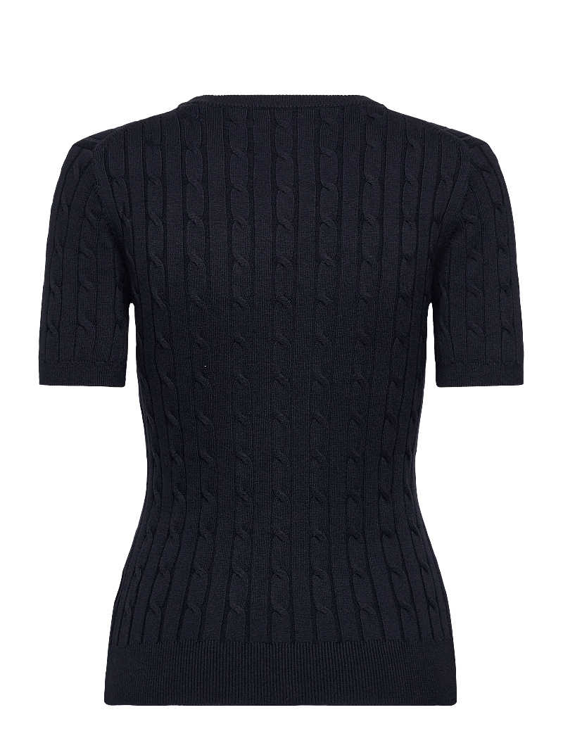 GANT - STRETCH COTTON CABLE SS C-NECK - pullover - evening blue - 2